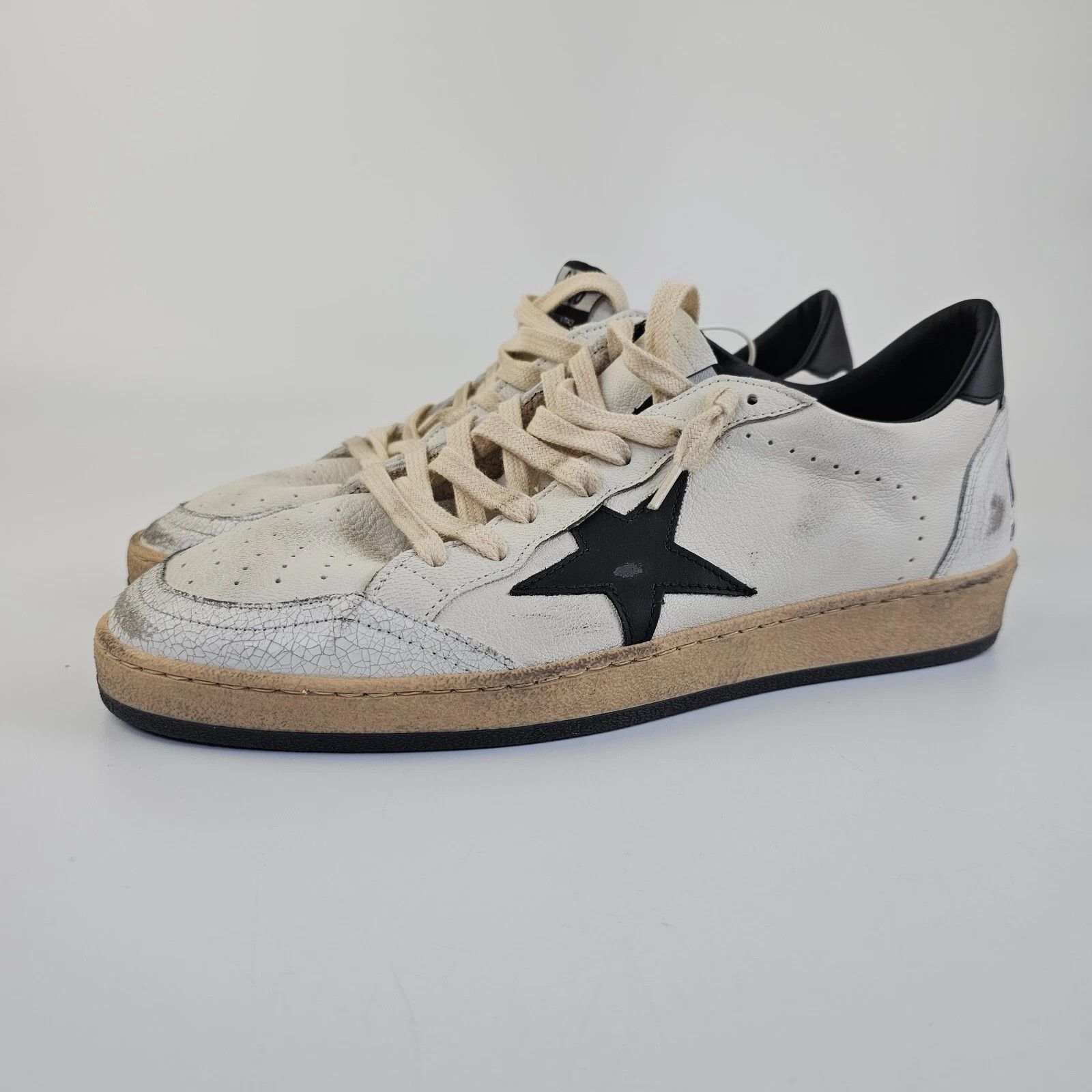 GOLDEN GOOSE Ball Star Men's White/Black Sneakers