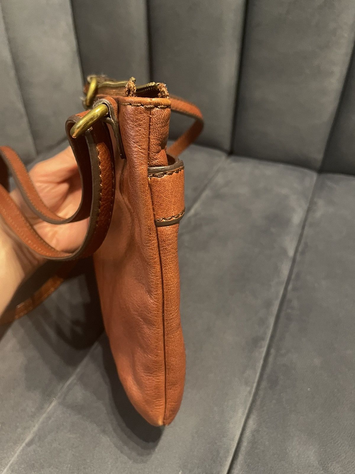 Fossil Fossil Key Per Crossbody Bag Brown Smooth Leather Small Size ONE SIZE - 14 Thumbnail