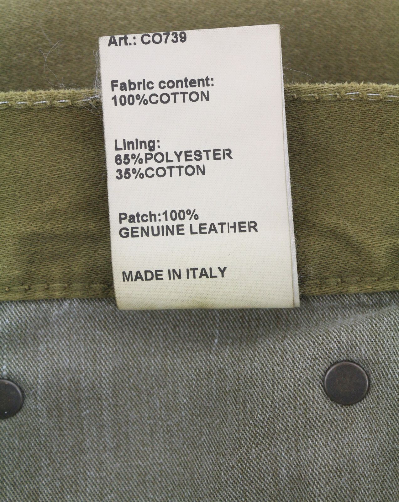 R13 BOYFRIEND 28 Olive Garment Dyed Moleskin Faded FW25 86535 Size 28" / US 6 / IT 42 - 9 Thumbnail