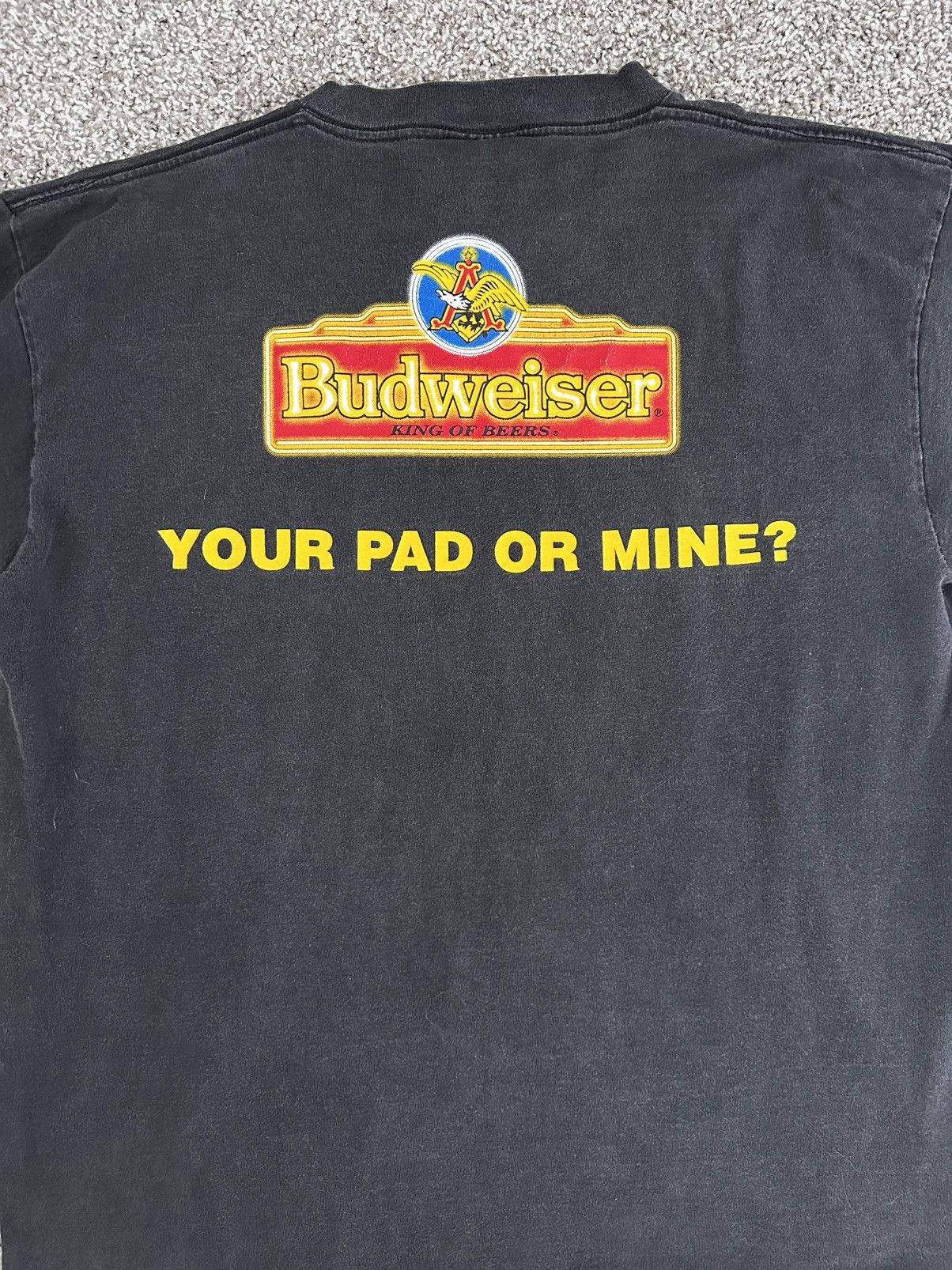 Vintage Very Rare 1995 Black Vintage Budweiser Frog T-Shirt Size US XL / EU 56 / 4 - 6 Thumbnail