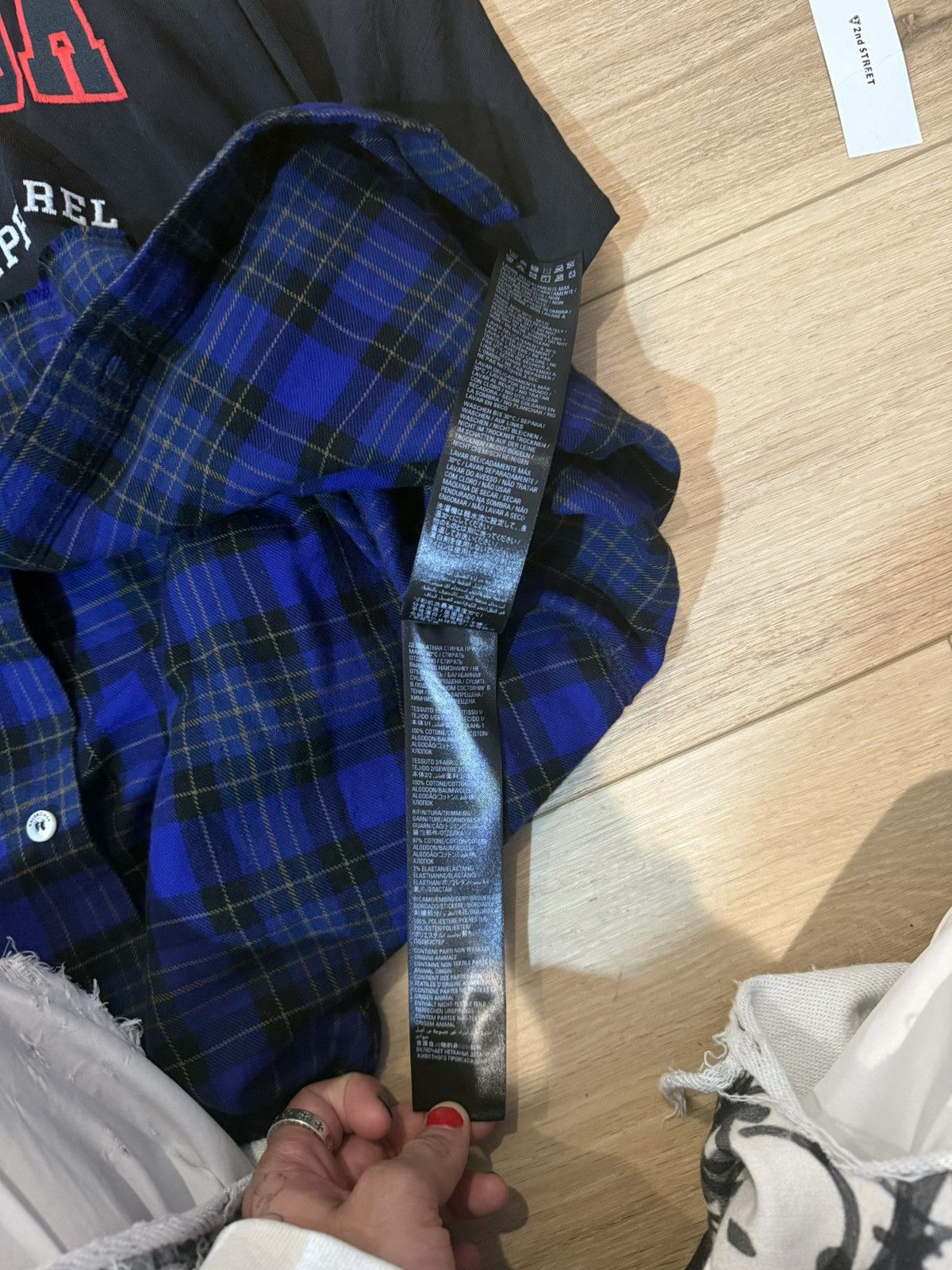 Balenciaga Balenciaga Hybrid Flannel Shirt Size US S / EU 44-46 / 1 - 6 Thumbnail