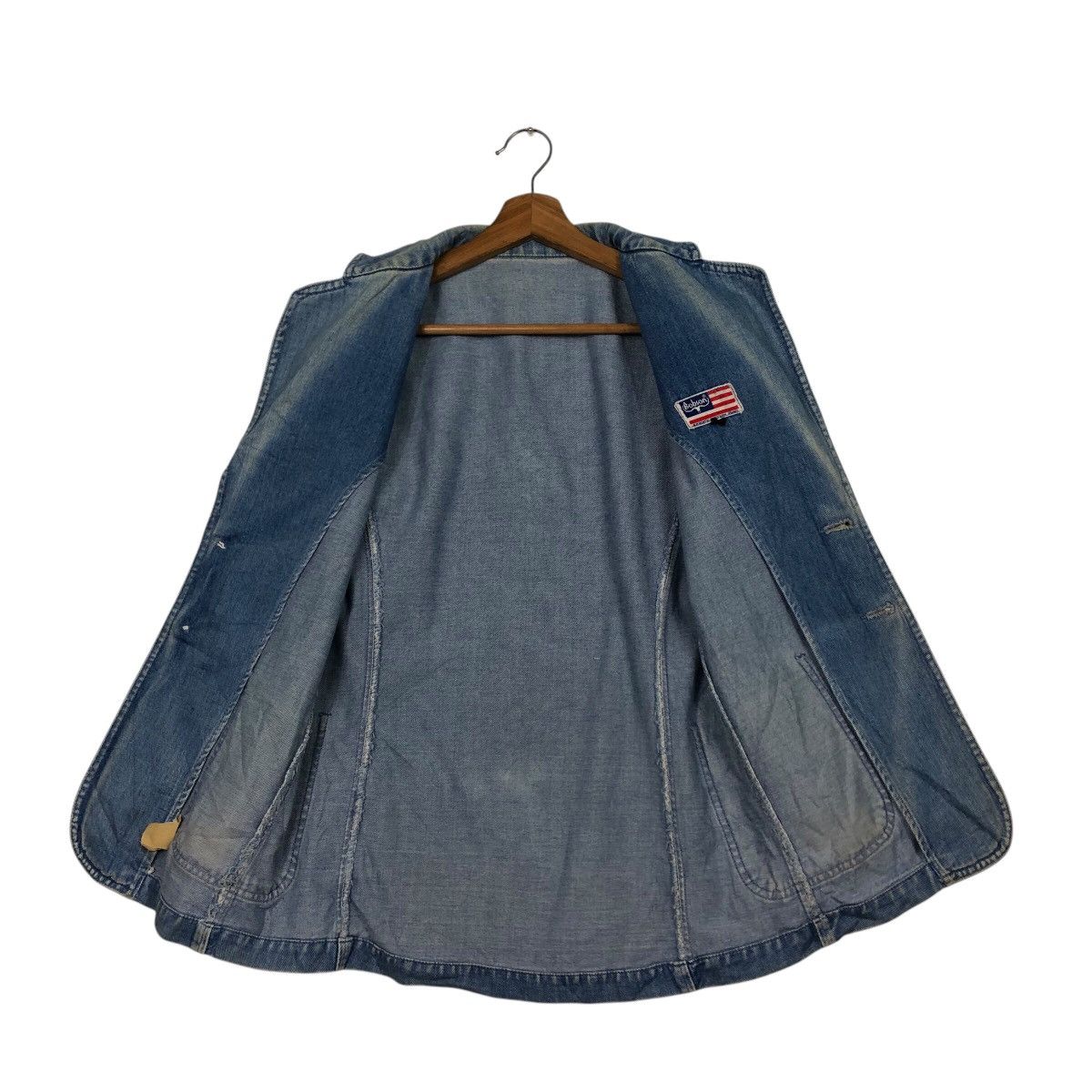 Japanese Brand 📌Vintage Chore Worker Denim Jacket Biker Bobsons Usa Size US S / EU 44-46 / 1 - 14 Thumbnail