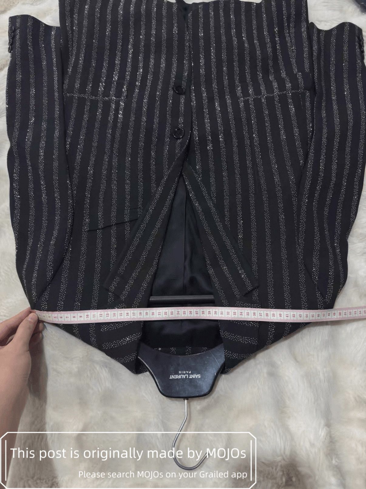 Celine Sz 46 Celine Crystal Stripe Blazer Jacket mojos132426 Size US S / EU 44-46 / 1 - 3 Thumbnail