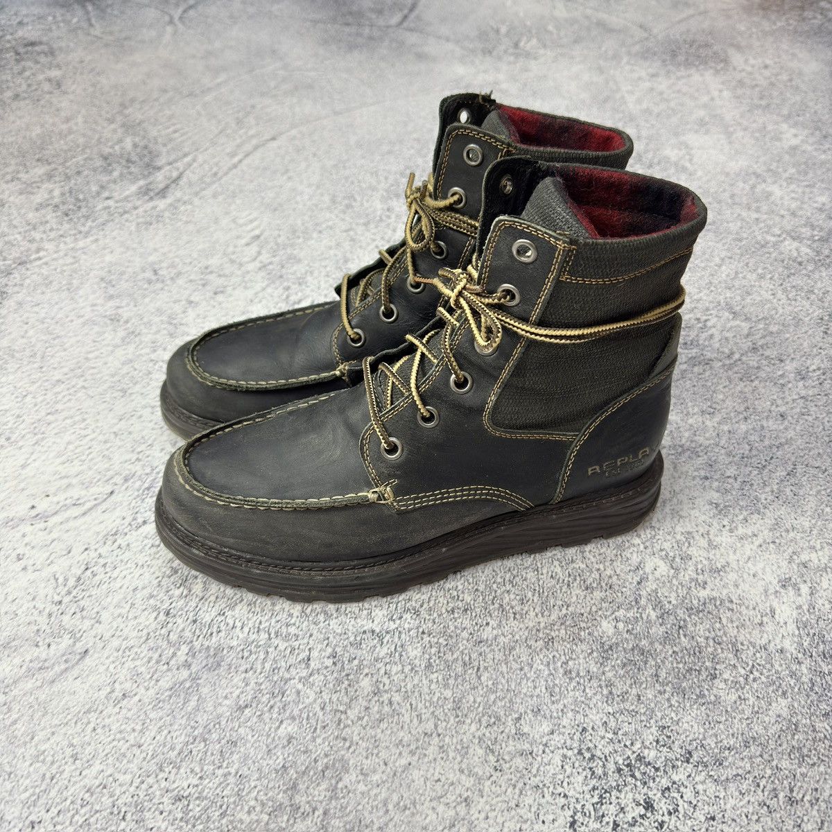 Replay × Vintage Replay Moc Toe Mens Boots Size US 8 / EU 41 - 1 Thumbnail