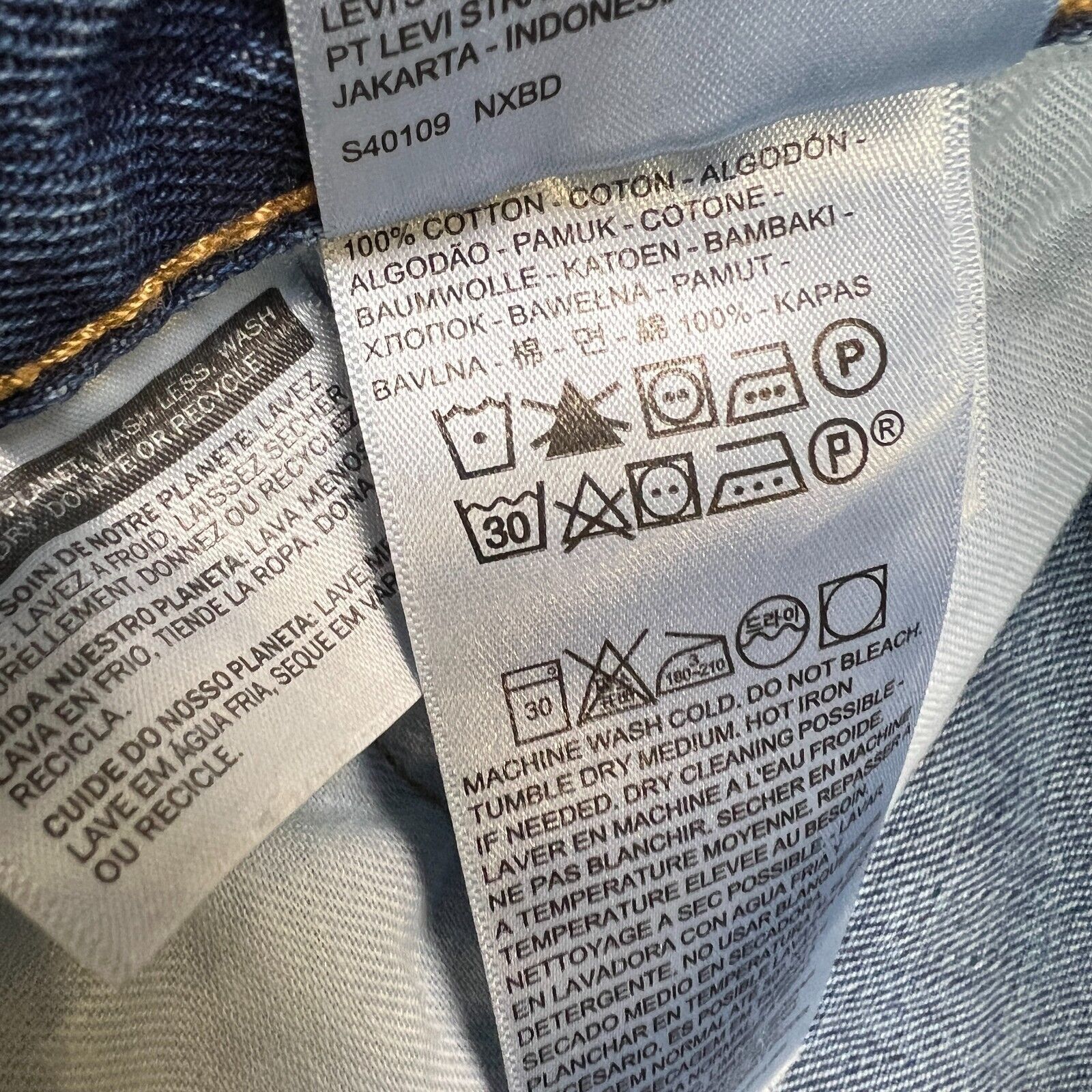 Levi's × Vintage Levi's 505 Jeans 32x30 Original Straight Leg Denim Pants Size US 32 / EU 48 - 11 Thumbnail