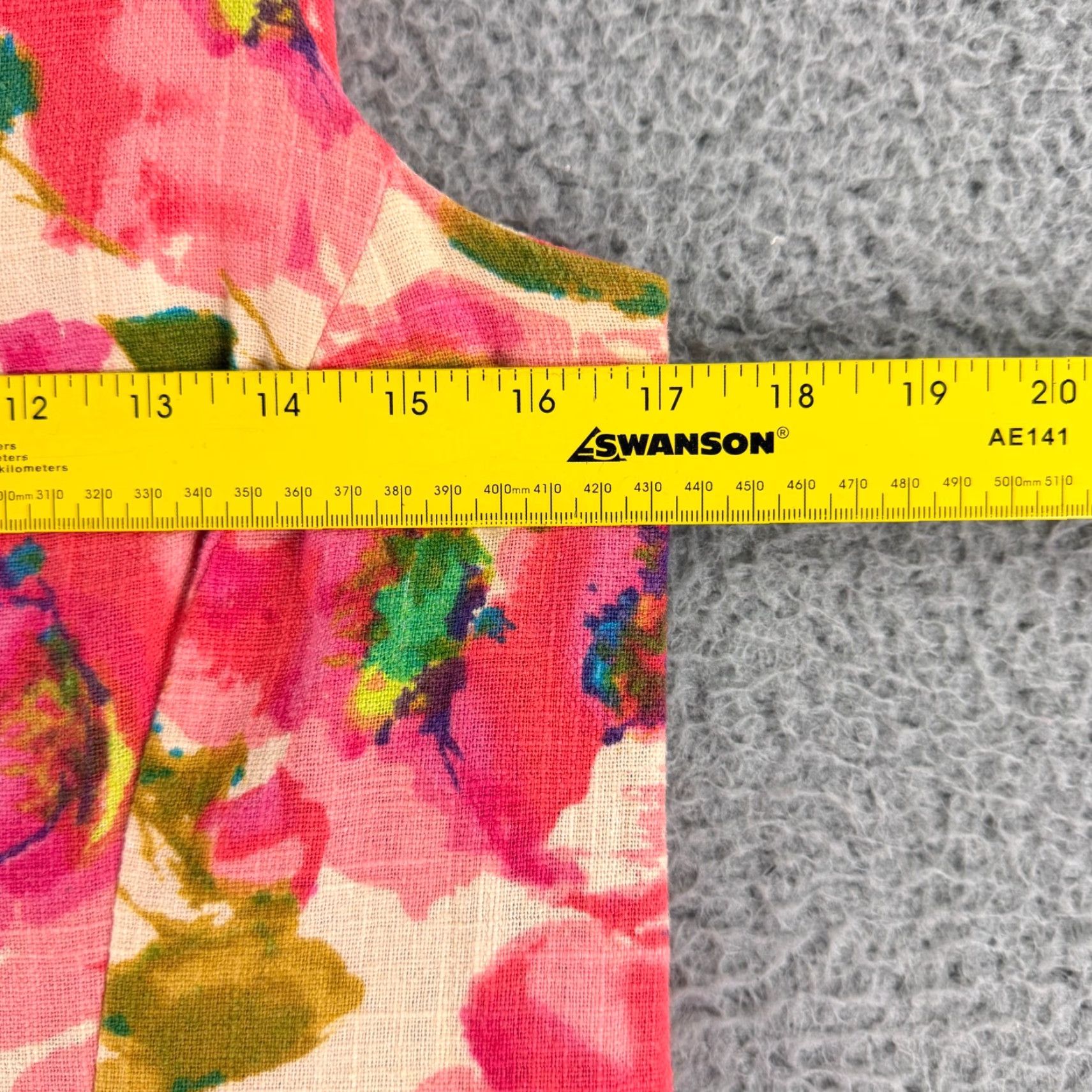 Anthropologie Anthropologie Postage Stamp Dress Womens Size 10 Pink Floral Linen Blend Lined Dress Size L / US 10 / IT 46 - 4 Thumbnail