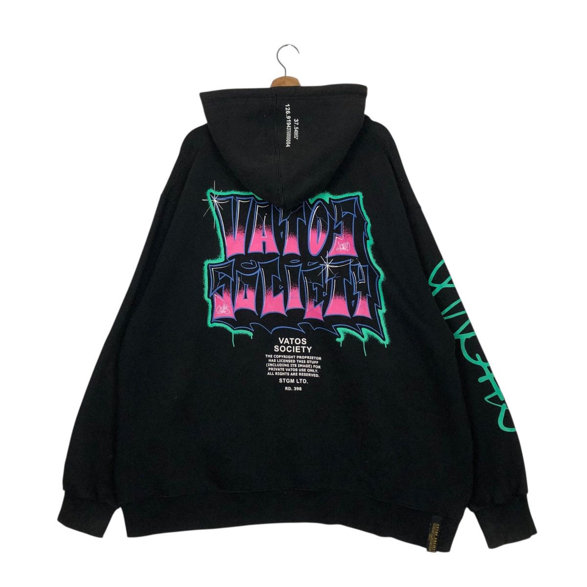 Hysteric Glamour 🔥HOODIE PULL OVER STIGMA VATOS SOCIETY PUNK DESIGN BIG LOGO Size US XL / EU 56 / 4 - 11 Thumbnail