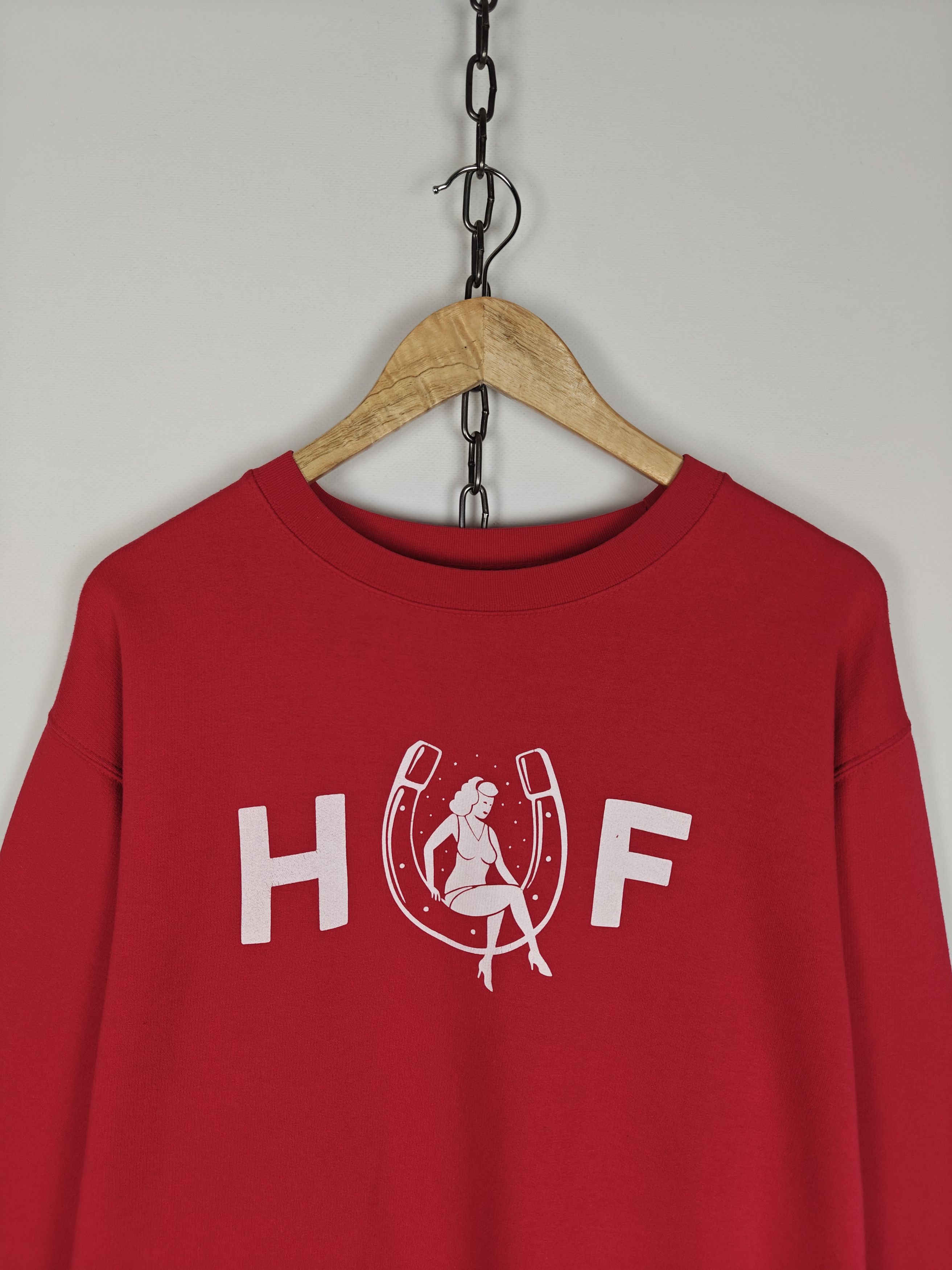 Huf HUF Sweatshirt Crewneck Center Logo Red Skate size L Size US L / EU 52-54 / 3 - 2 Thumbnail
