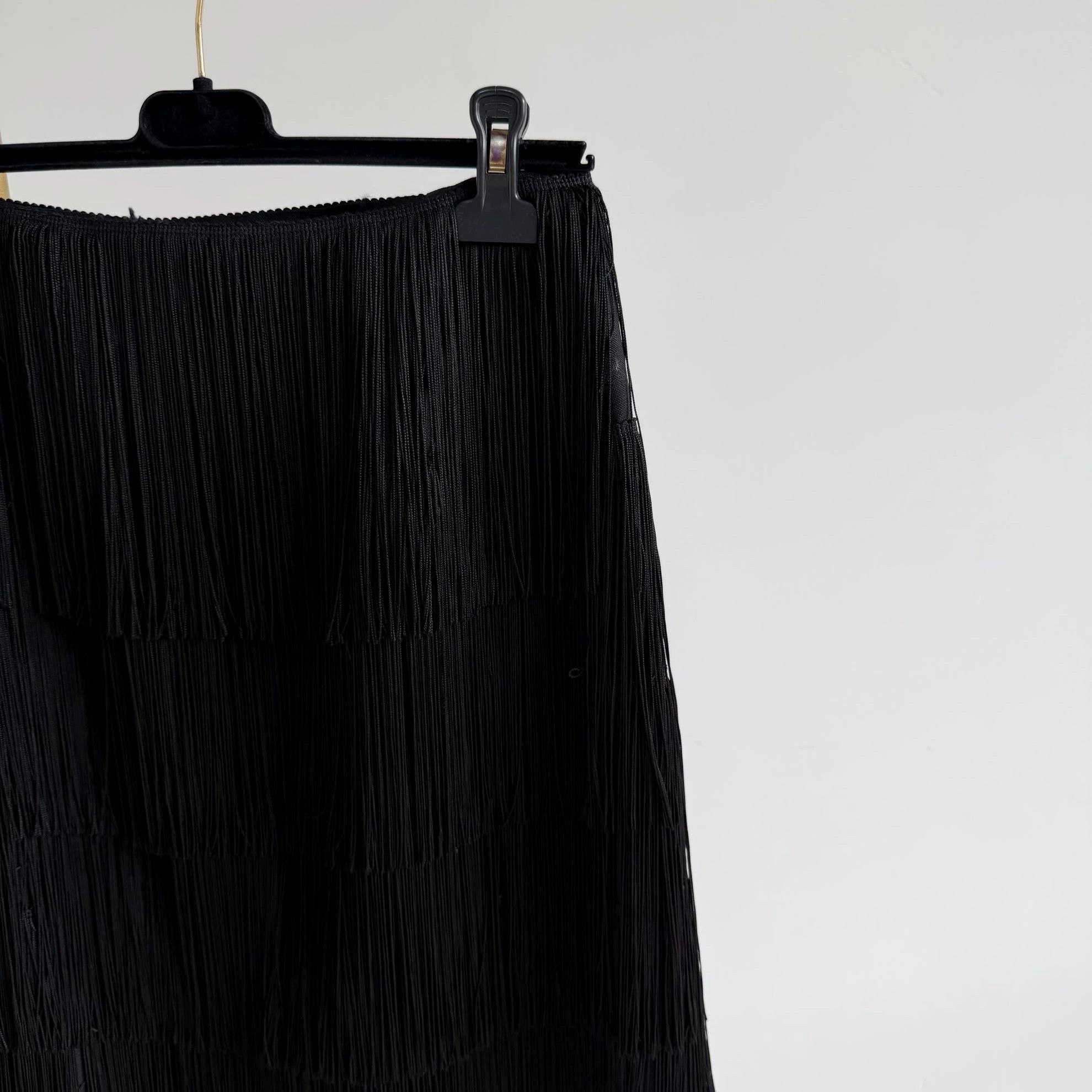 Prada Prada black tassel skirt 42 new with tags Size 28" / US 6 / IT 42 - 5 Thumbnail