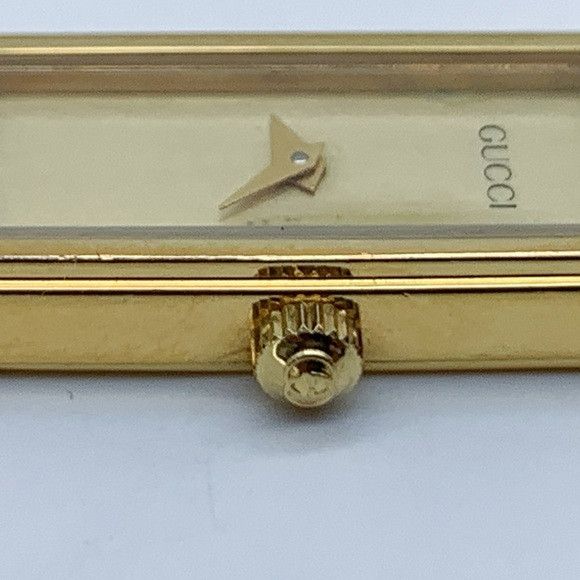 Gucci Vintage GUCCI 1500L Rectangular Gold Plated Quartz Watch Size ONE SIZE - 9 Thumbnail