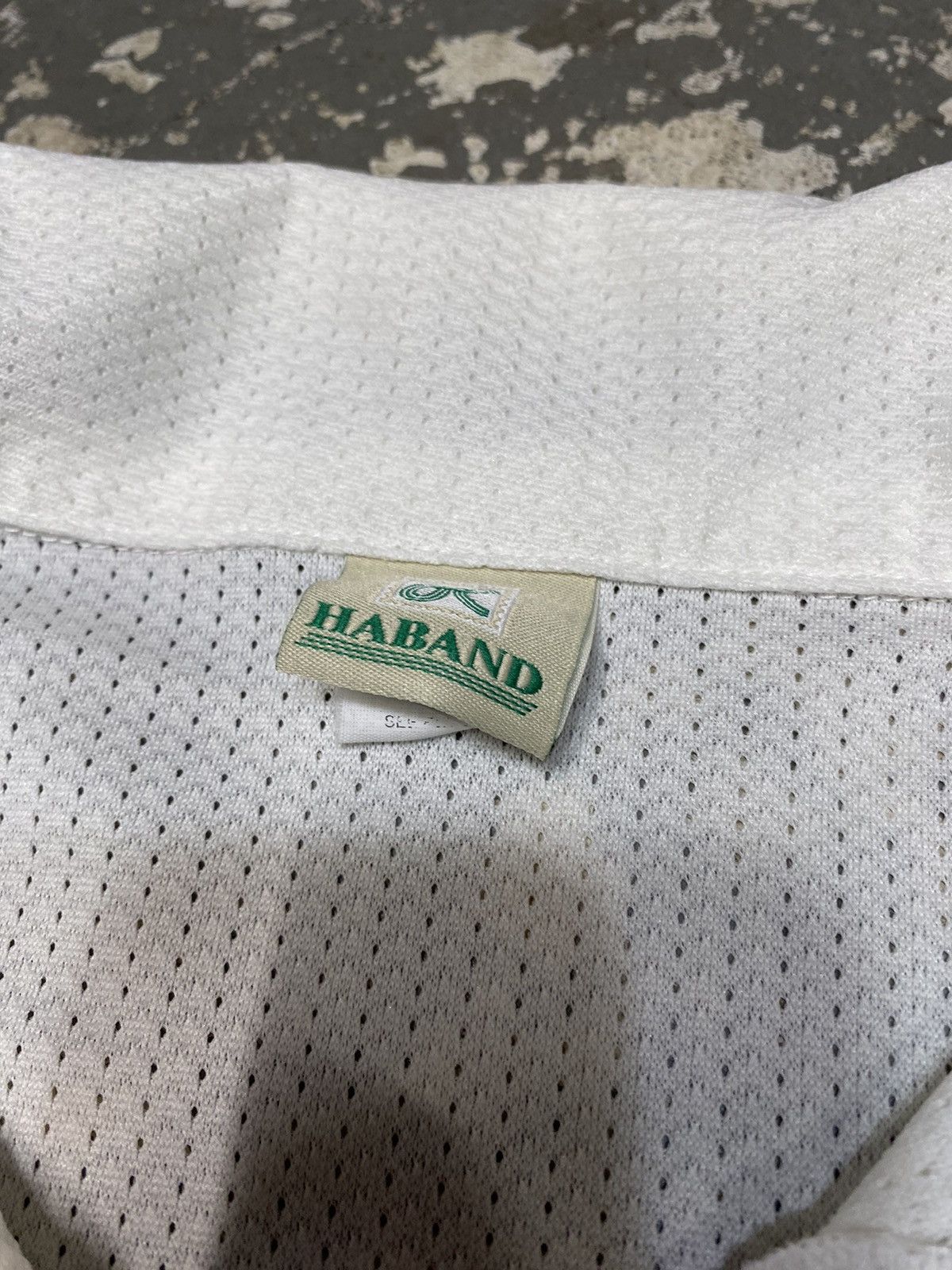 Haband × Vintage Vintage Haband White Summer Mesh Polo Tshirt Size US L / EU 52-54 / 3 - 6 Thumbnail