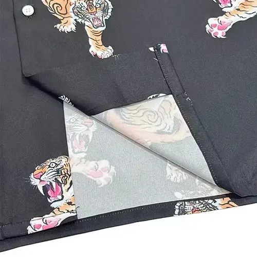VIBE Hawaiian Aloha Shirt Animal Tiger Stripe Printed Size US XL / EU 56 / 4 - 6 Thumbnail