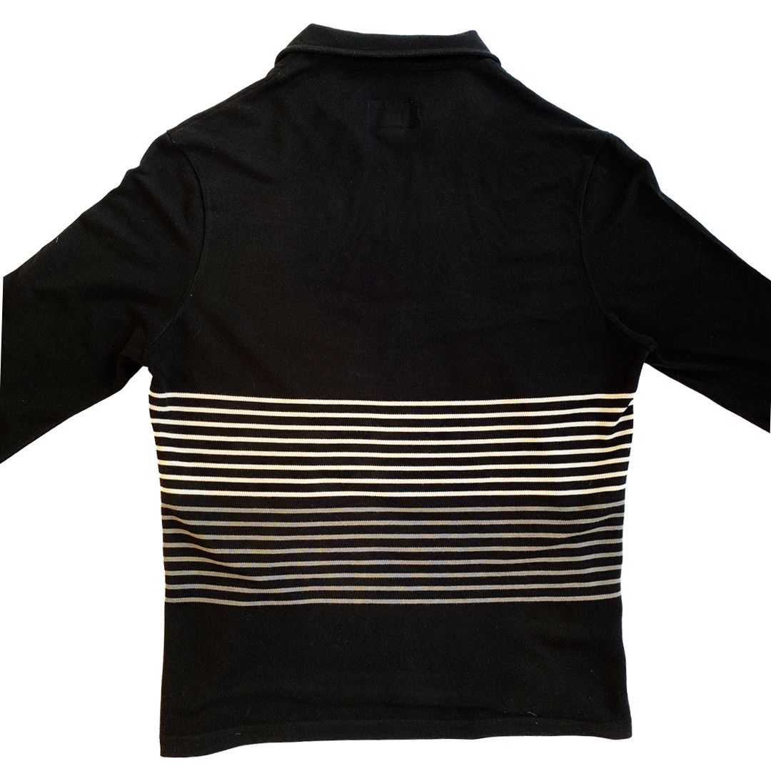 Armani Exchange Armarni Exchange - Stripe Long Sleeve Polo - Black - M Size US M / EU 48-50 / 2 - 2 Thumbnail