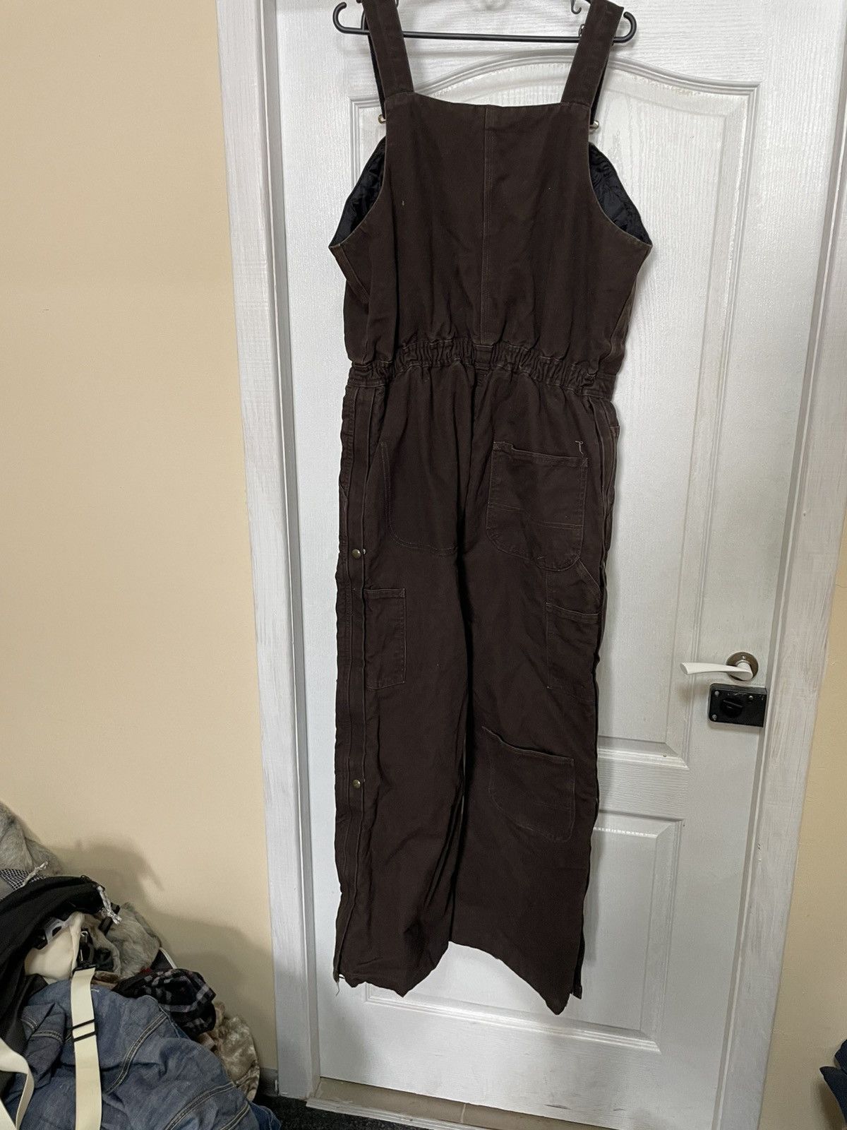 Carhartt × Carhartt Wip × Vintage Vintage CARHARTT 90s Overalls Coverall Work brown pants jean Size US 34 / EU 50 - 9 Thumbnail