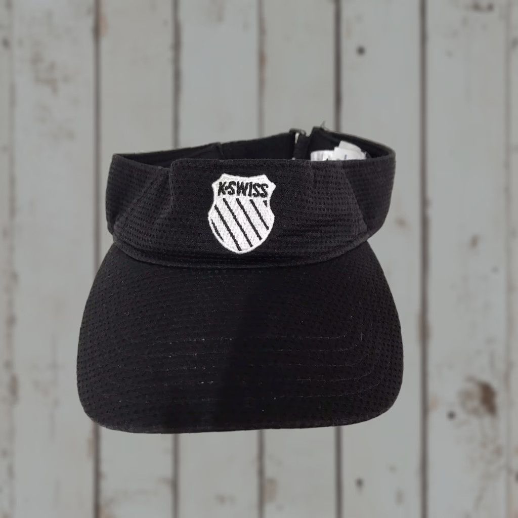 K-Swiss K-Swiss Black Adjustable Visor for Men - Breathable Lightweight Casual Workwear Size ONE SIZE - 1 Thumbnail