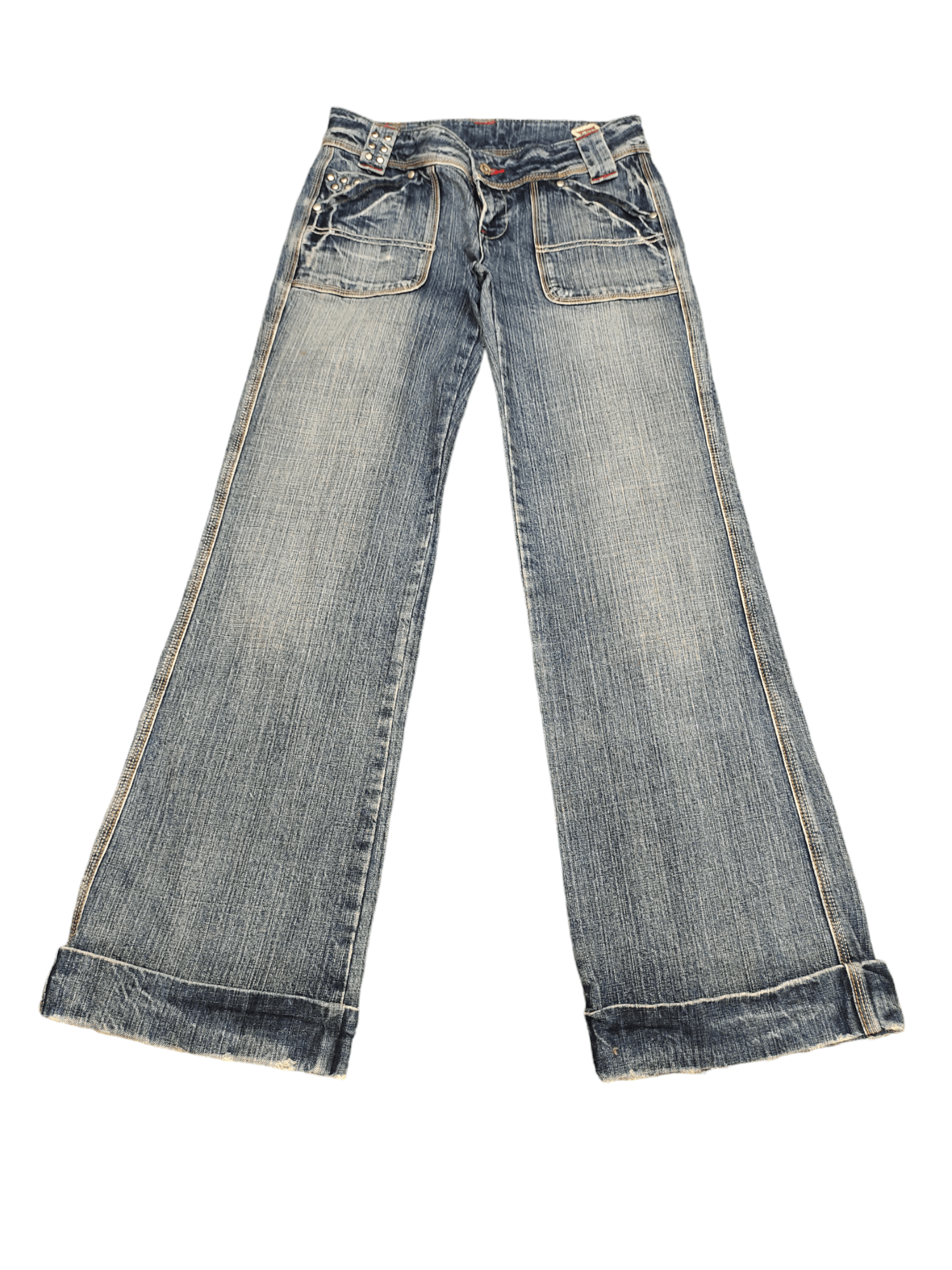 Hysteric Glamour × Undercover Flare Jeans Camel Road Faded Low Rise Wide Leg Boot Cut Goa Size US 29 - 2 Thumbnail
