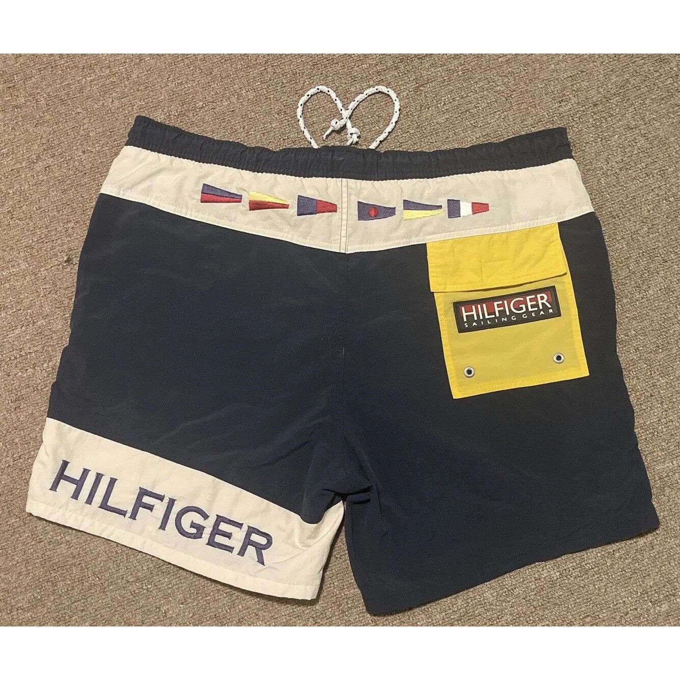 Tommy Hilfiger Vintage 90s Mens XL Tommy Hilfiger Sailing Gear Swim Trunks Size US 40 / EU 56 - 9 Thumbnail