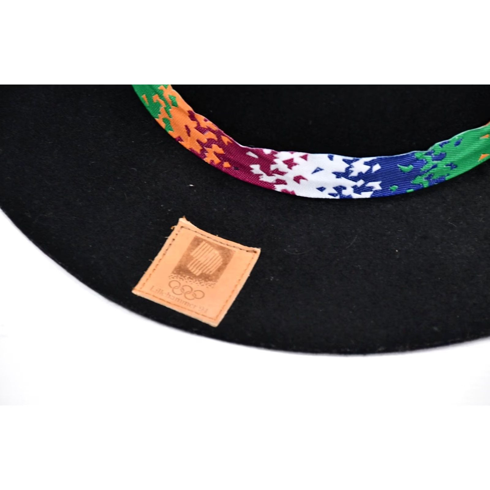 Vintage VINTAGE Lillehammer 1994 Olympic Wool Fedora Hat Mens Size L Black Wool Fedora Hat Size ONE SIZE - 4 Thumbnail