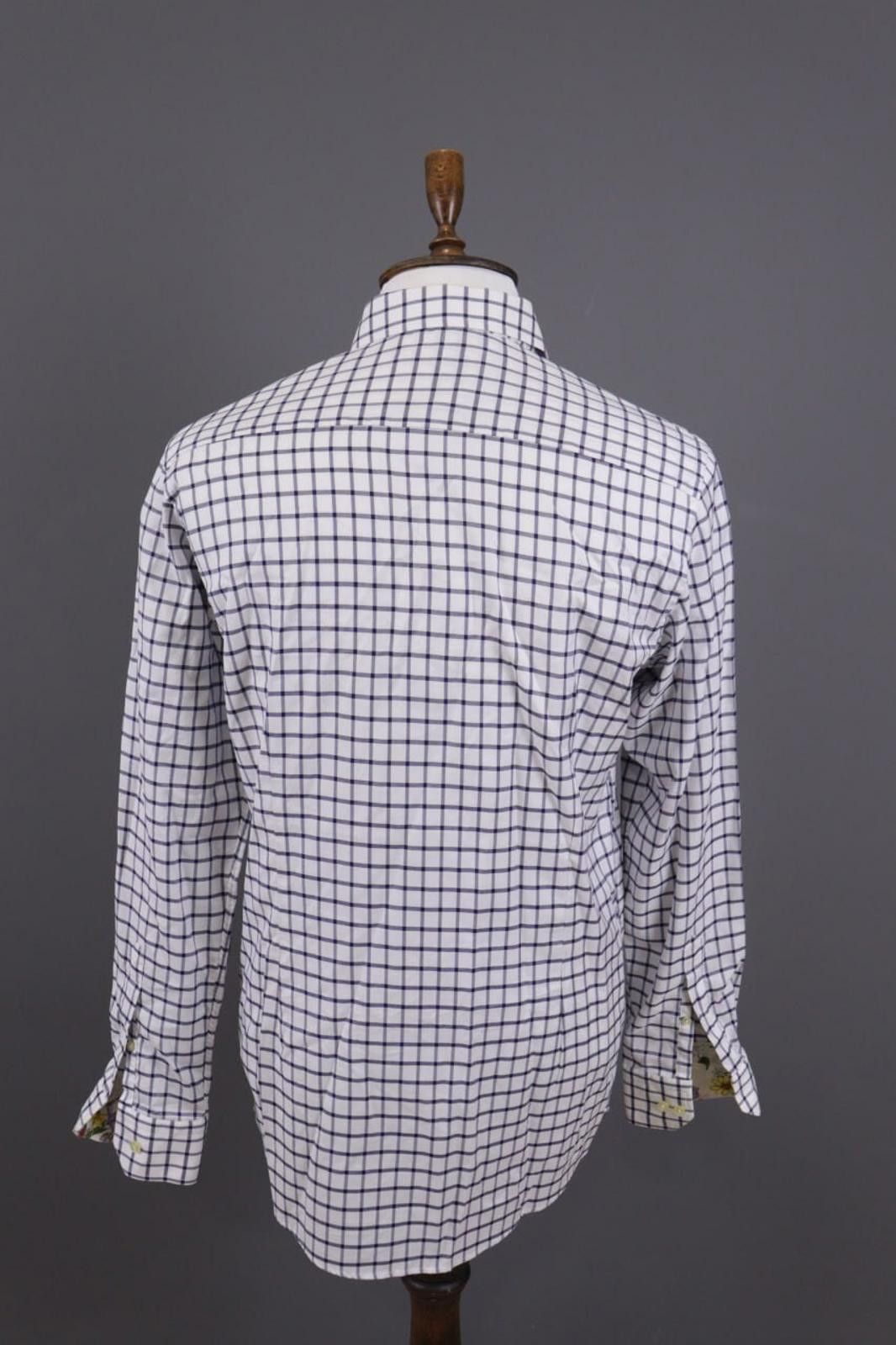 Eton Eton Contemporary Fit White Check Shirt Size 42 / 16 Size US M / EU 48-50 / 2 - 6 Thumbnail