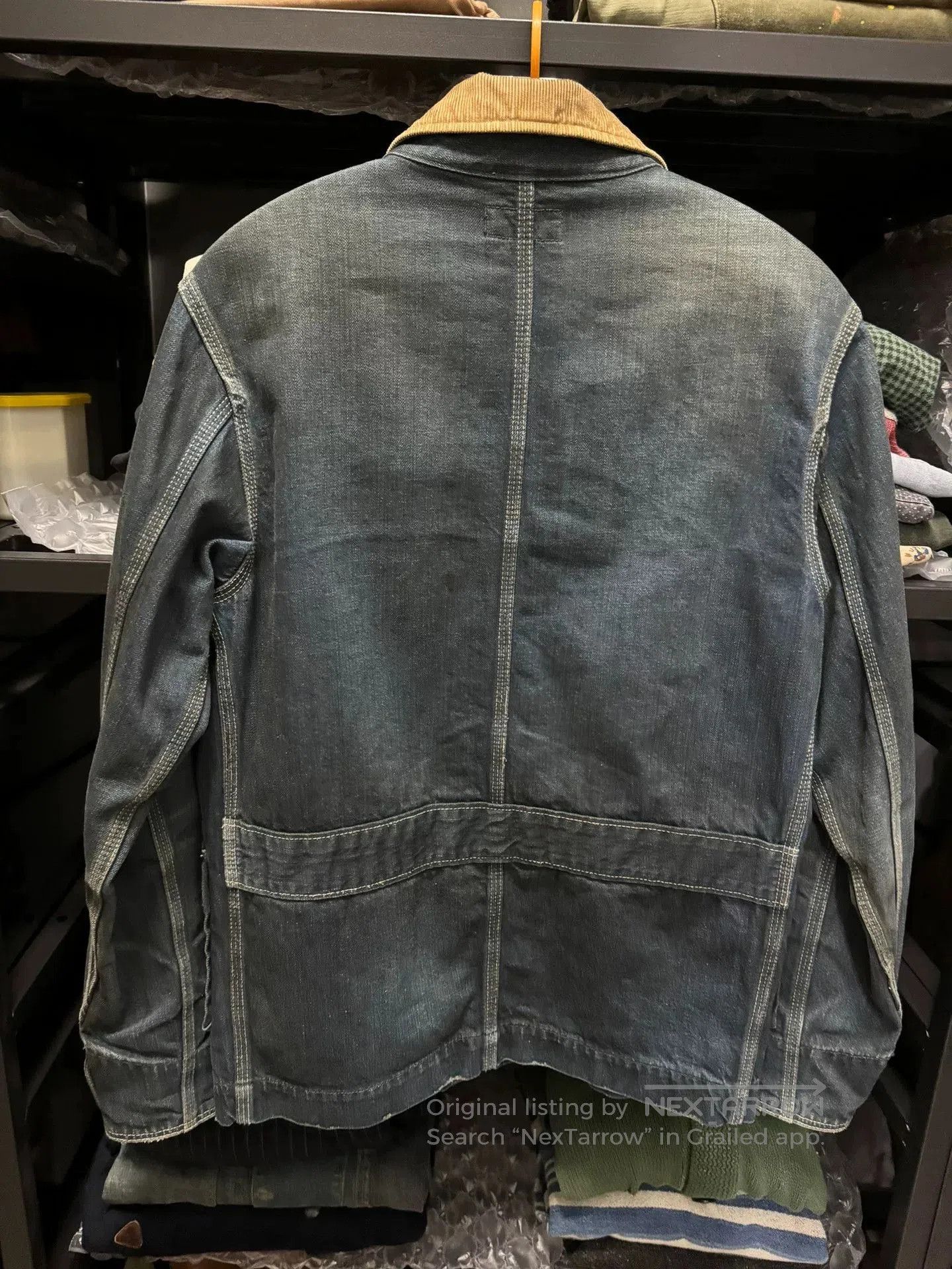 RRL Ralph Lauren RRL Vintage Style Denim Jacket with Brown Collar. Size US M / EU 48-50 / 2 - 6 Thumbnail