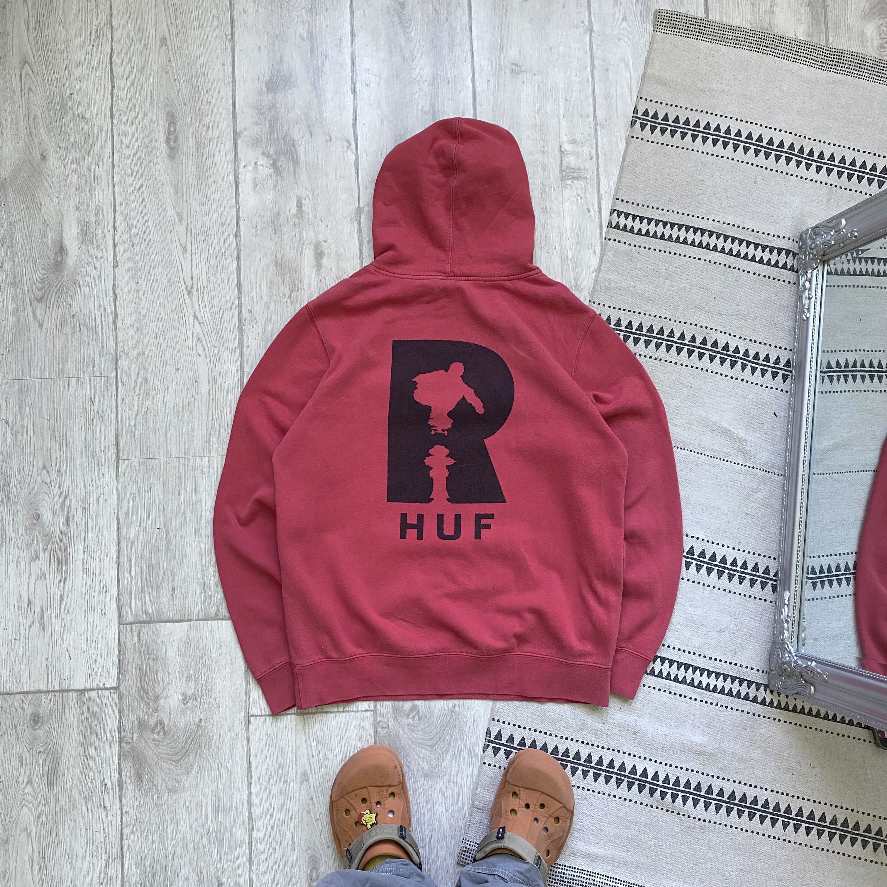 Hook-Ups 🛹 Vintage HUF Skateboards Hoodie center logo Size US M / EU 48-50 / 2 - 8 Thumbnail