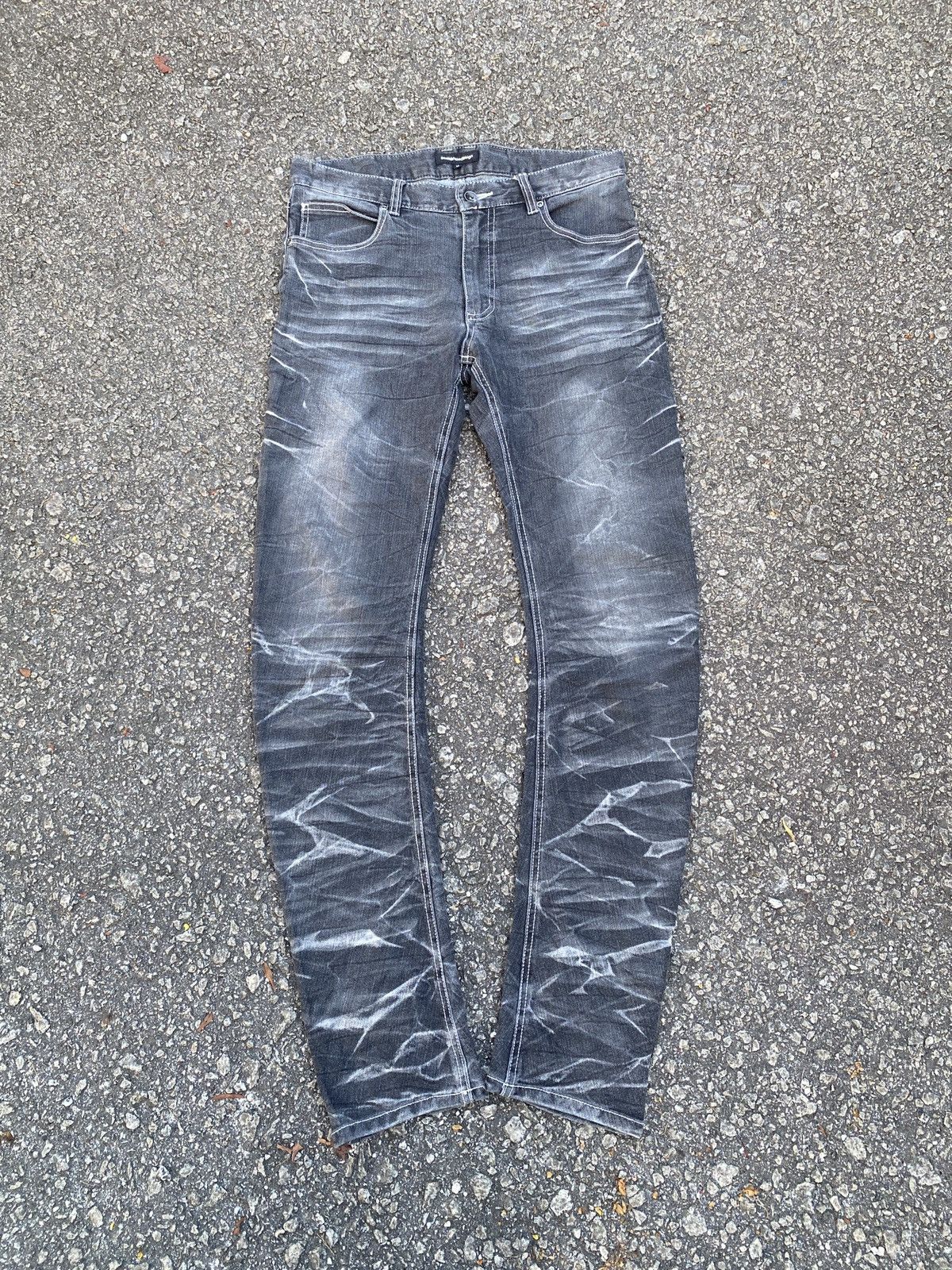 semanticdesign Semantics Design Japan Curve Leg Honeycomb Design Jeans Size US 30 / EU 46 - 1 Thumbnail