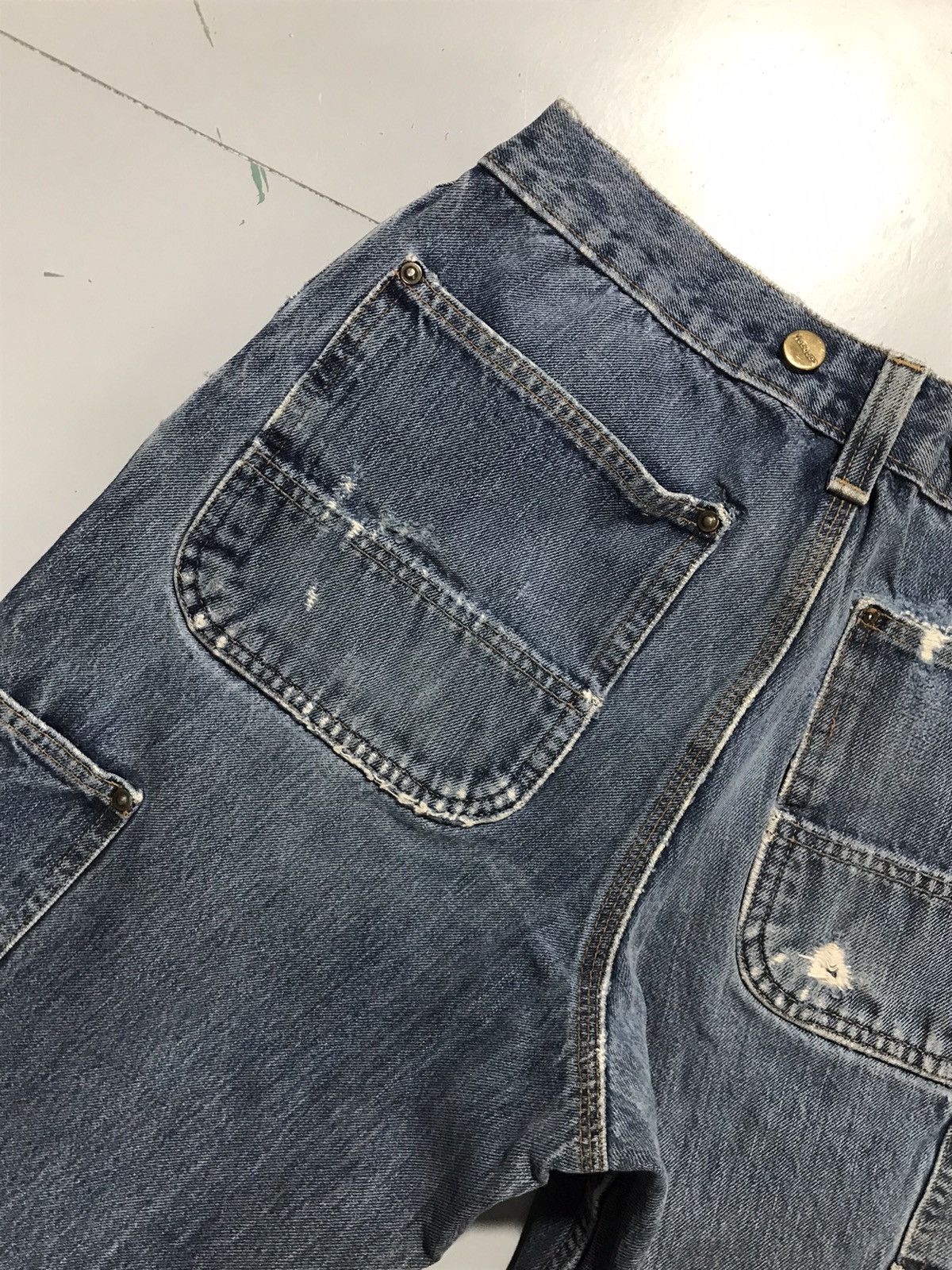 Carhartt Vintage Carhartt |10 repaired double knee workwear denim Size US 28 / EU 44 - 14 Thumbnail