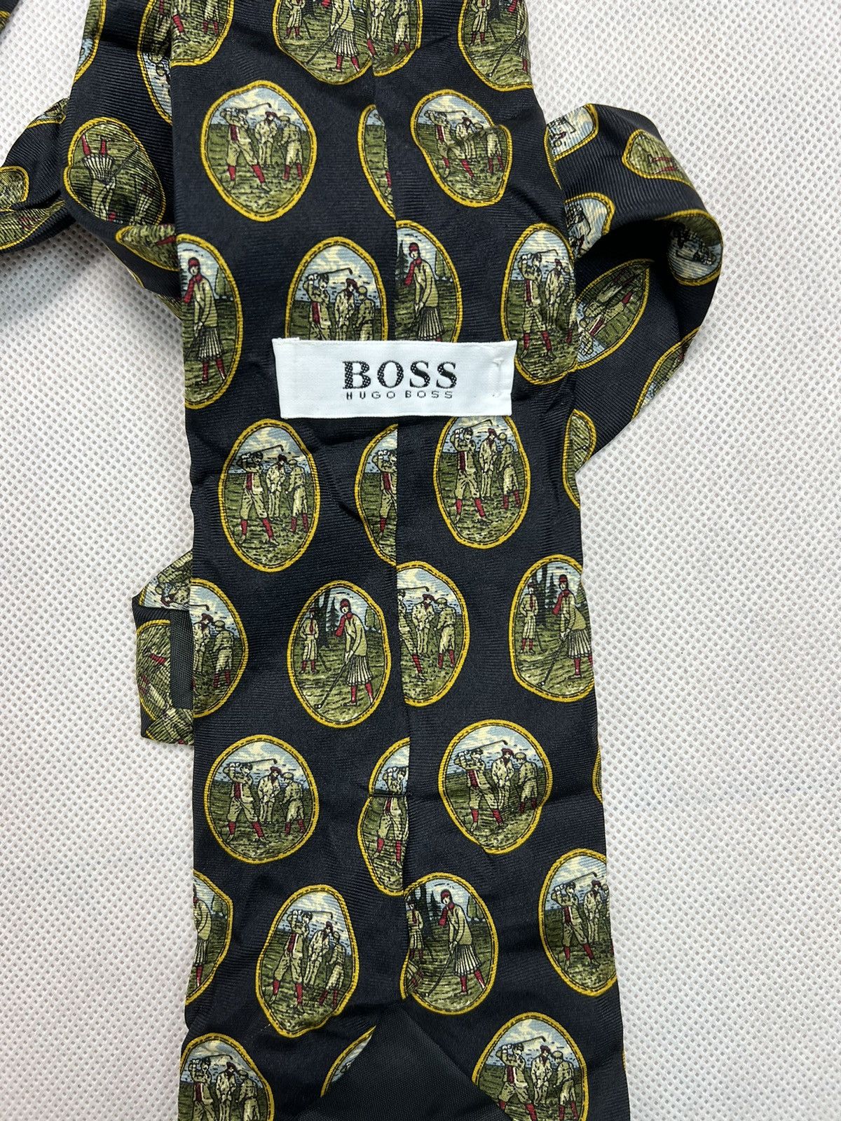Hugo Boss Tie Hugo Boss Golf 100% Silk Size ONE SIZE - 4 Thumbnail