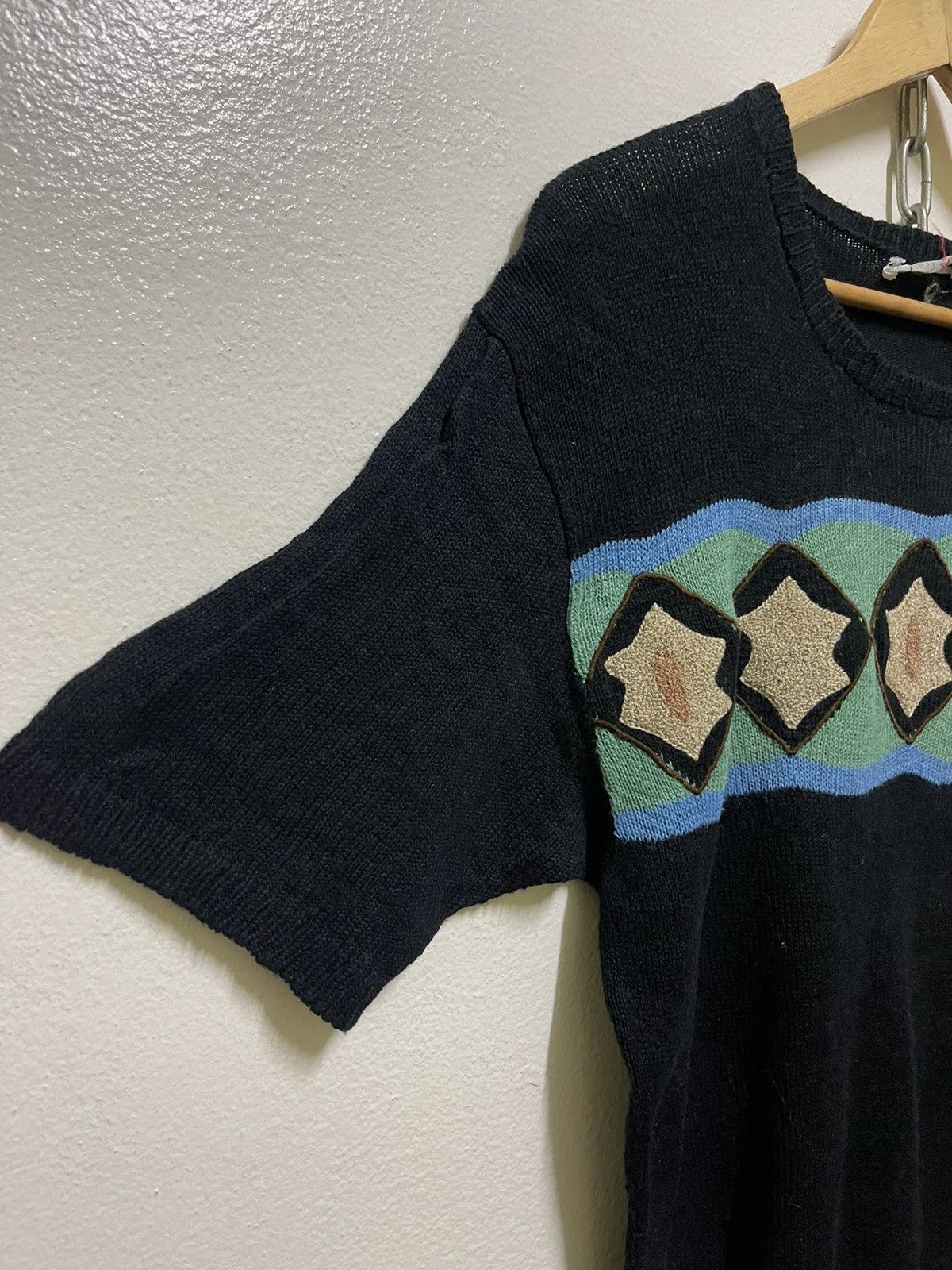 Japanese Brand × Kansai Yamamoto × Vintage Kansai Man Knit Shirt Sleeve Japan Size US S / EU 44-46 / 1 - 2 Thumbnail