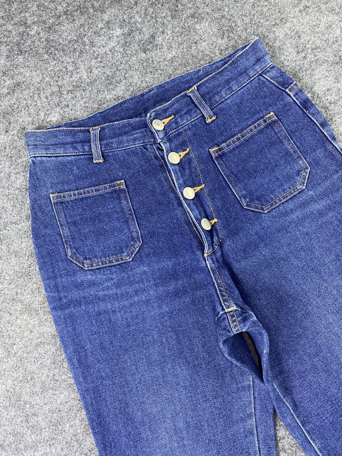 Japanese Brand × Jean Japanese Brand Fly Button Bootcut Blue Jeans - J1037 Size 27" / US 4 / IT 40 - 3 Thumbnail