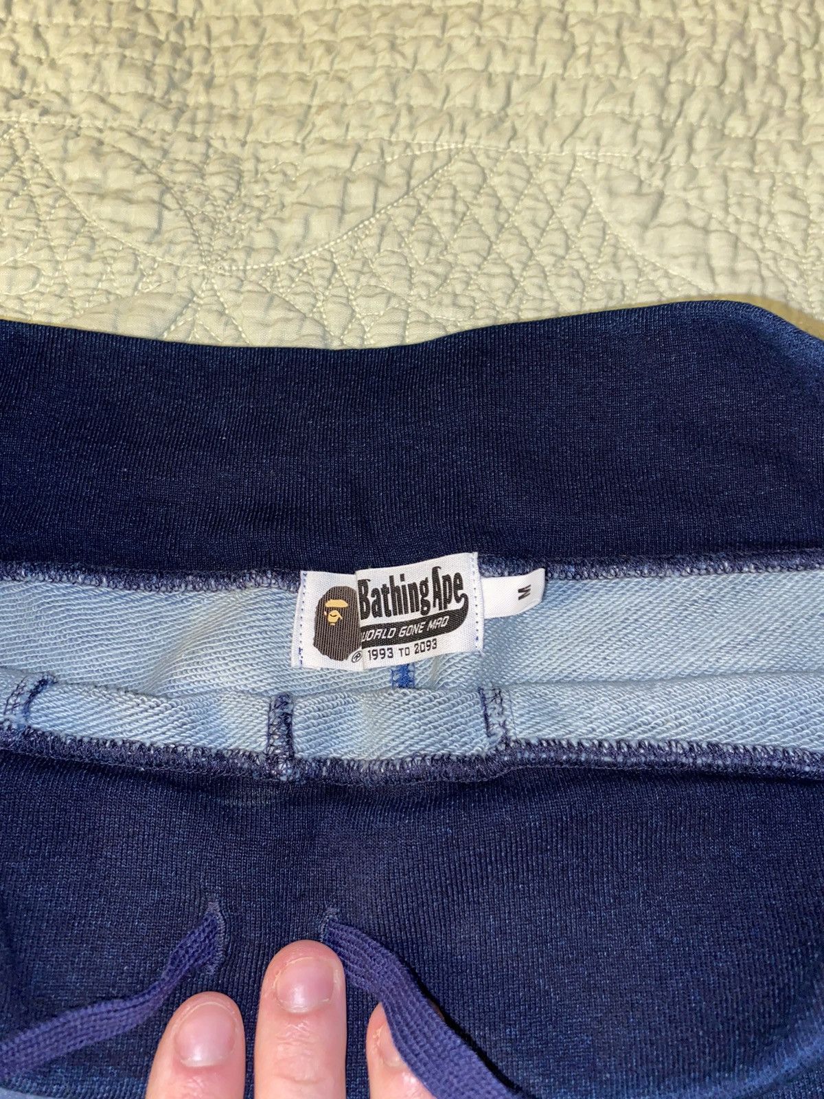 Bape Indigo Tiger Shark Sweat Shorts Size US 30 / EU 46 - 5 Thumbnail
