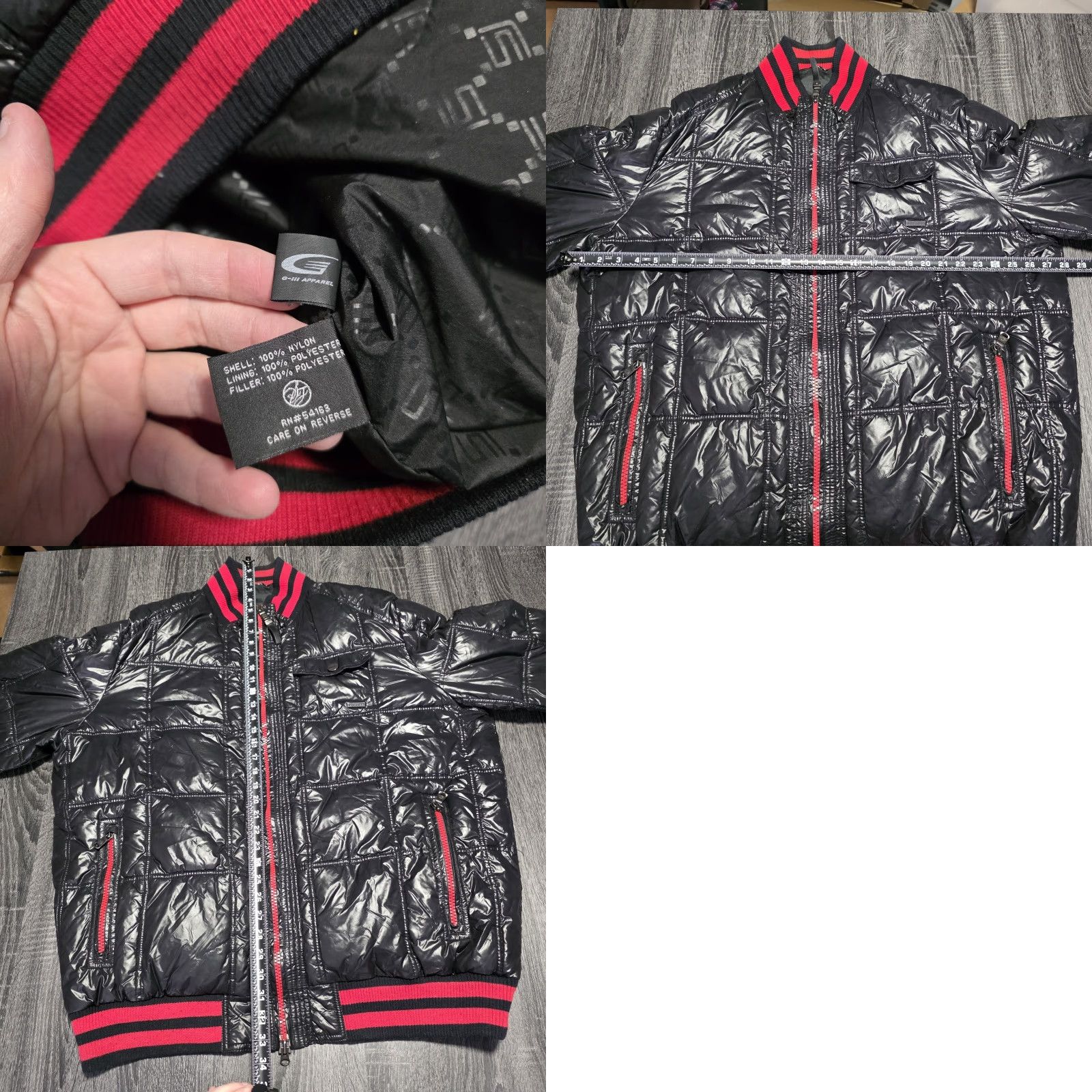 Sean John VINTAGE Sean John Puffer Jacket Mens 2XL Black Red Shiny Hip Hop Streetwear Size US XXL / EU 58 / 5 - 8 Thumbnail