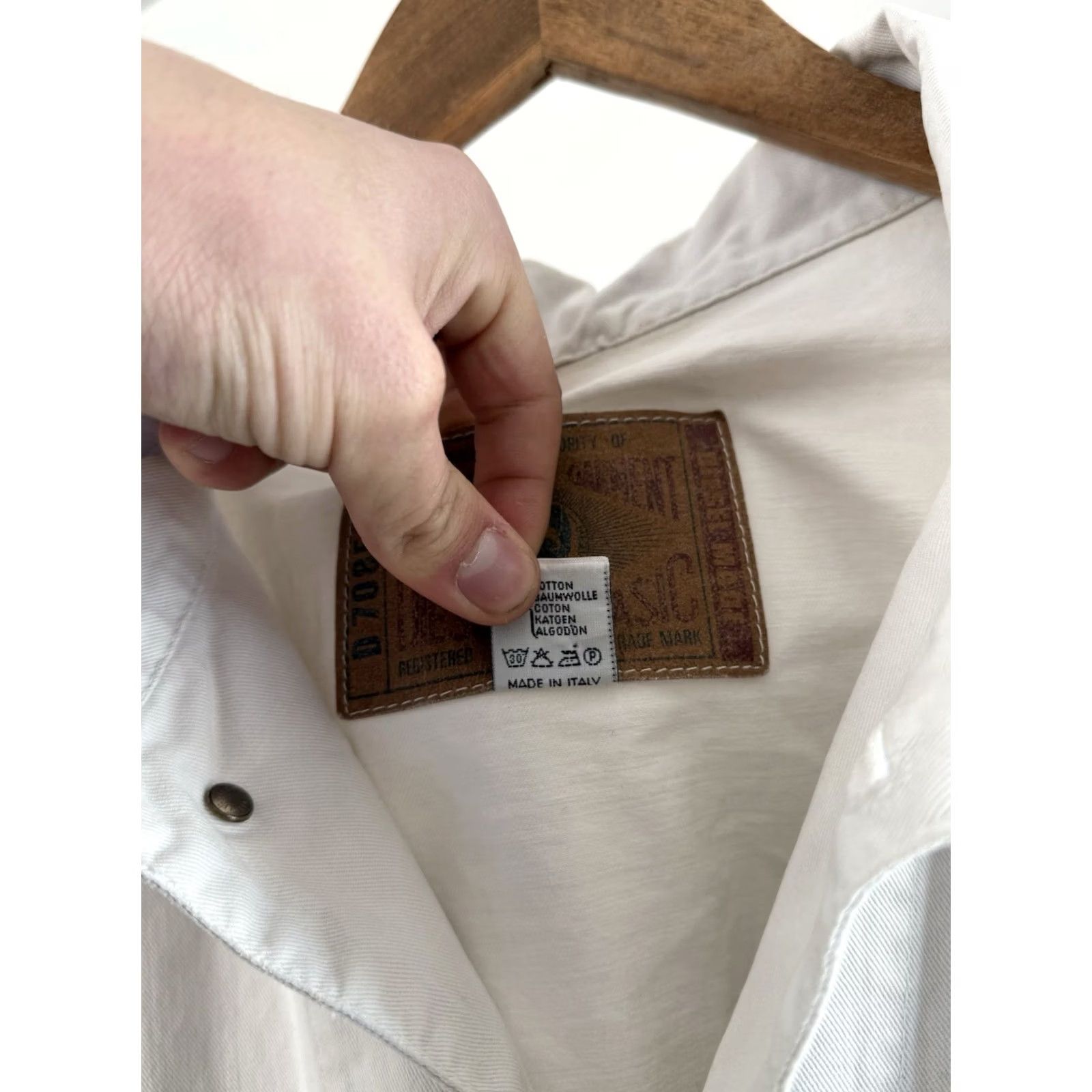 Diesel VINTAGE Diesel Jacket 90s Denim Cropped Button-Up White XXL Men Cropped Denim Jacket Casual Workwear 90s Y2K Vintage Diesel Clothes USA Italy Size US XXL / EU 58 / 5 - 7 Thumbnail