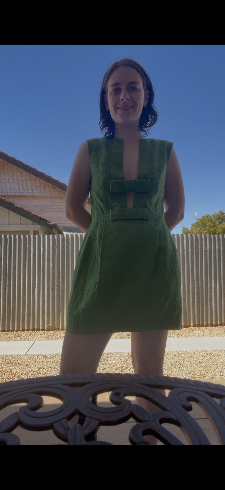 Other Oroton green bow mini dress Size XS / US 0-2 / IT 36-38 - 1 Thumbnail