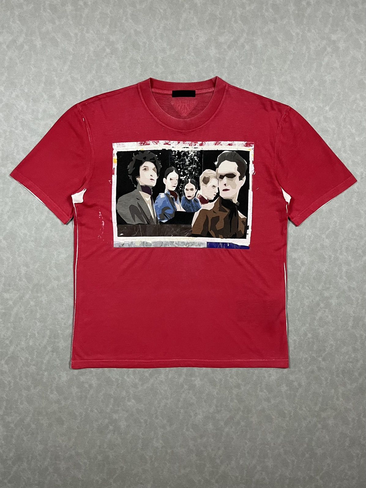 Prada Prada potrait face painted tee Size US M / EU 48-50 / 2 - 1 Thumbnail