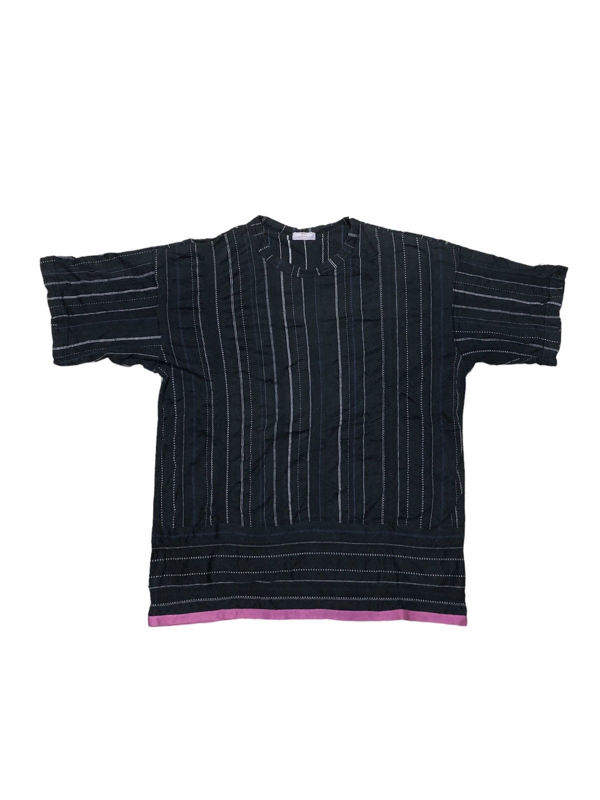 Comme des Garcons × Vintage VINTAGE STRIPED PATCHWORK COMME DES GARCON SHIRT Size US L / EU 52-54 / 3 - 1 Thumbnail