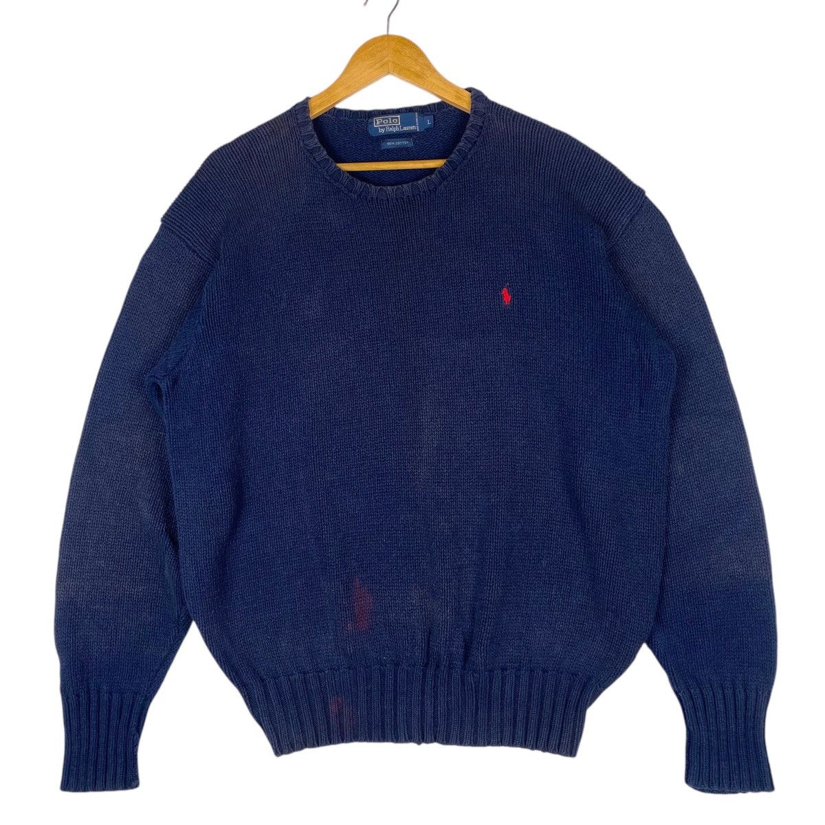 Polo Ralph Lauren × Vintage 💥 VTG POLO RALPH LAUREN BAGGY SUNFADED SWEATSHIRT Size US XL / EU 56 / 4 - 1 Thumbnail