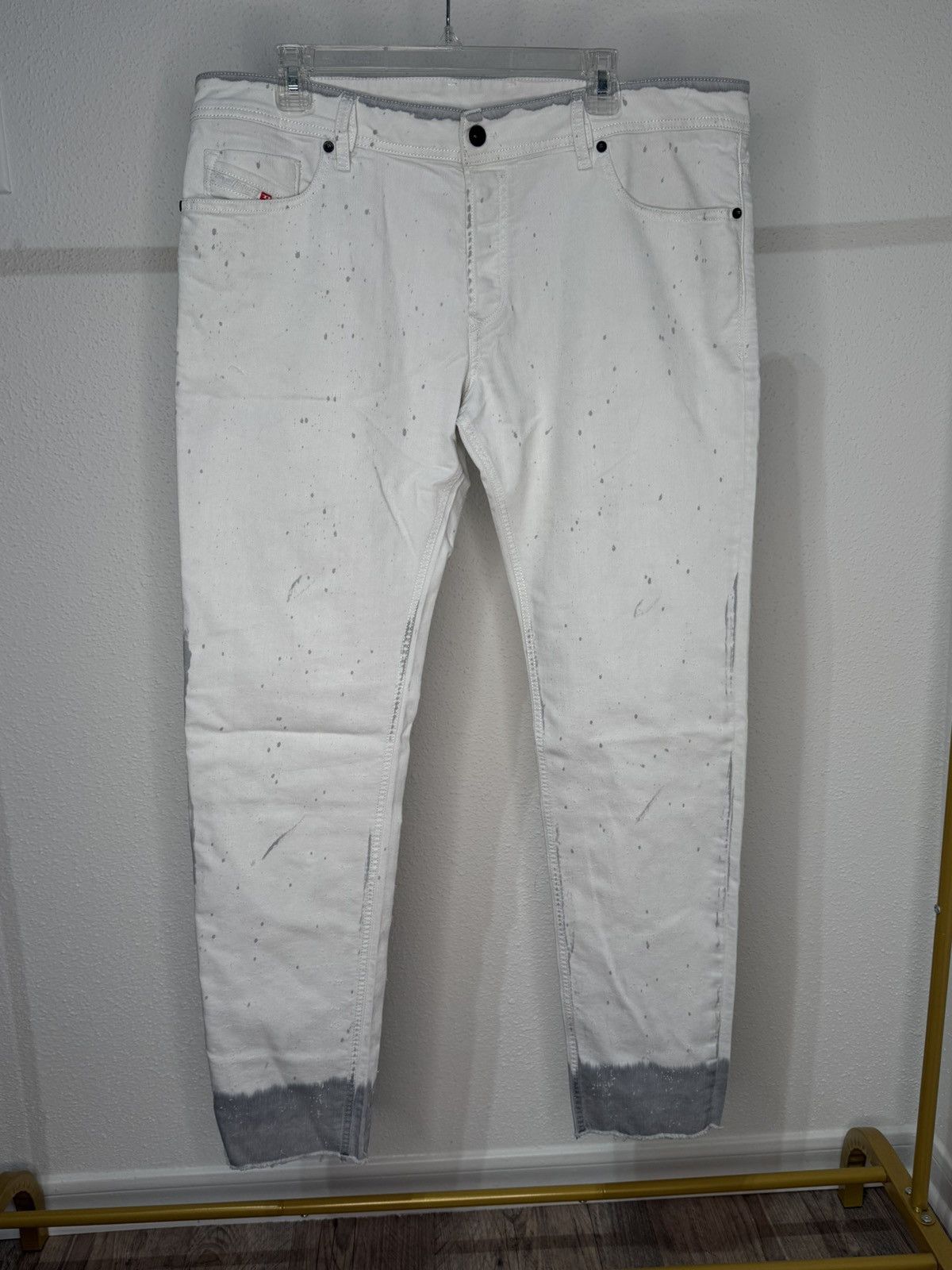Diesel Diesel Paint Sleenker Slim Skinny White Jeans Size 38 Size US 38 / EU 54 - 1 Thumbnail