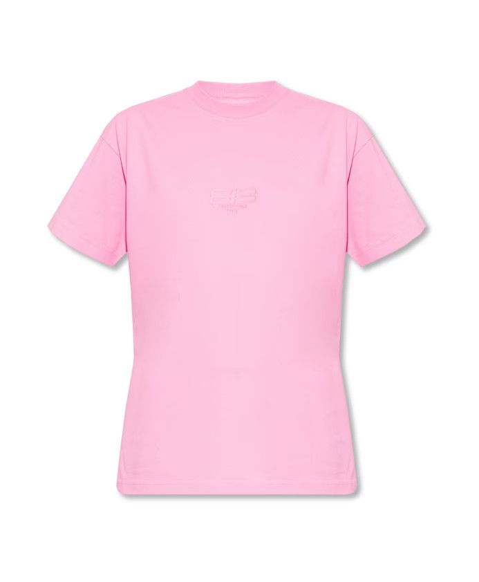 image of Balenciaga O1Mt1Gz0424 Medium Fit T-Shirt In Pink, Women's (Size XS)