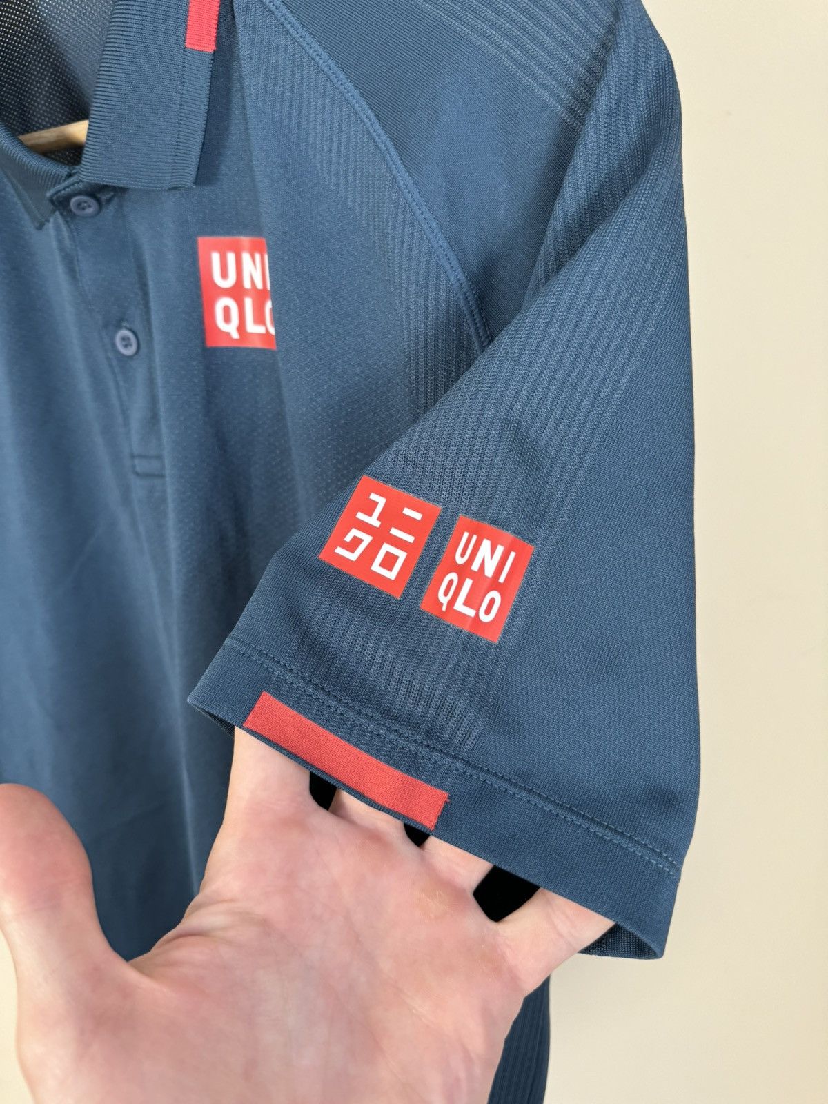 Uniqlo Uniqlo Roger Federer RF 2021 French Open Halle Polo Tennis Size US L / EU 52-54 / 3 - 4 Thumbnail