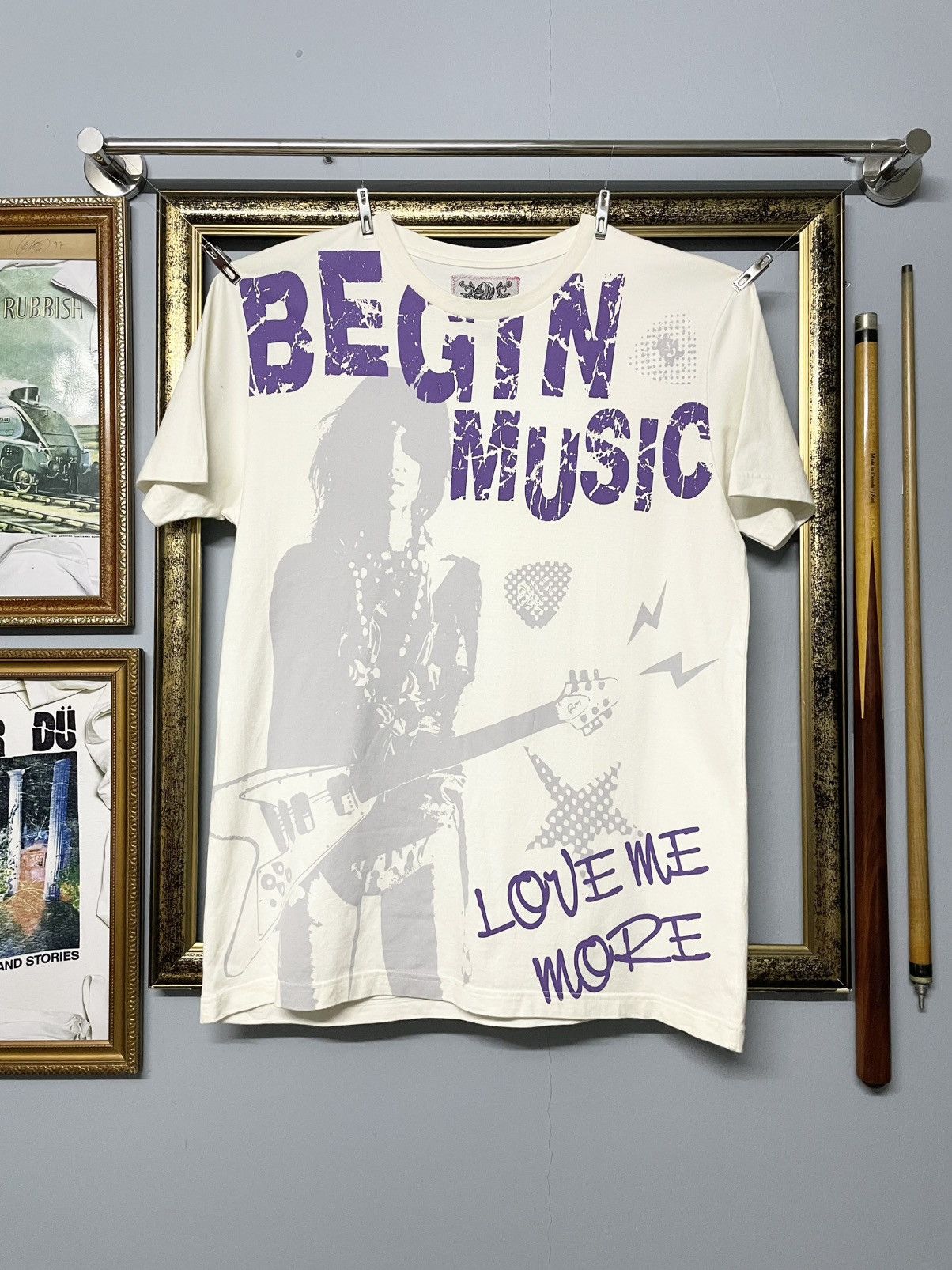 Vintage Japan Designer Strange Heaven Begin Music Big Print