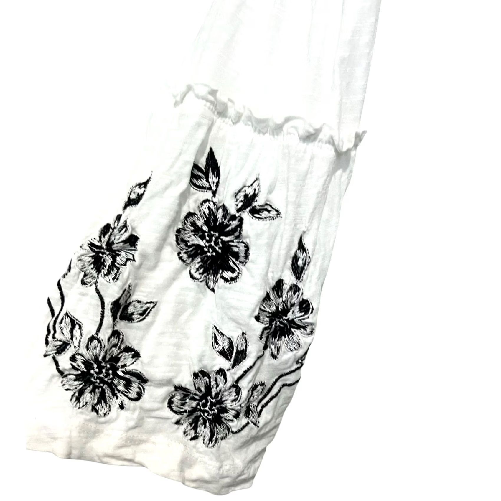 Anthropologie VINTAGE Anthropologie Annie Embroidered Off-The-Shoulder White Blouse XS Women Bell Sleeve Freindly Size XS / US 0-2 / IT 36-38 - 4 Thumbnail