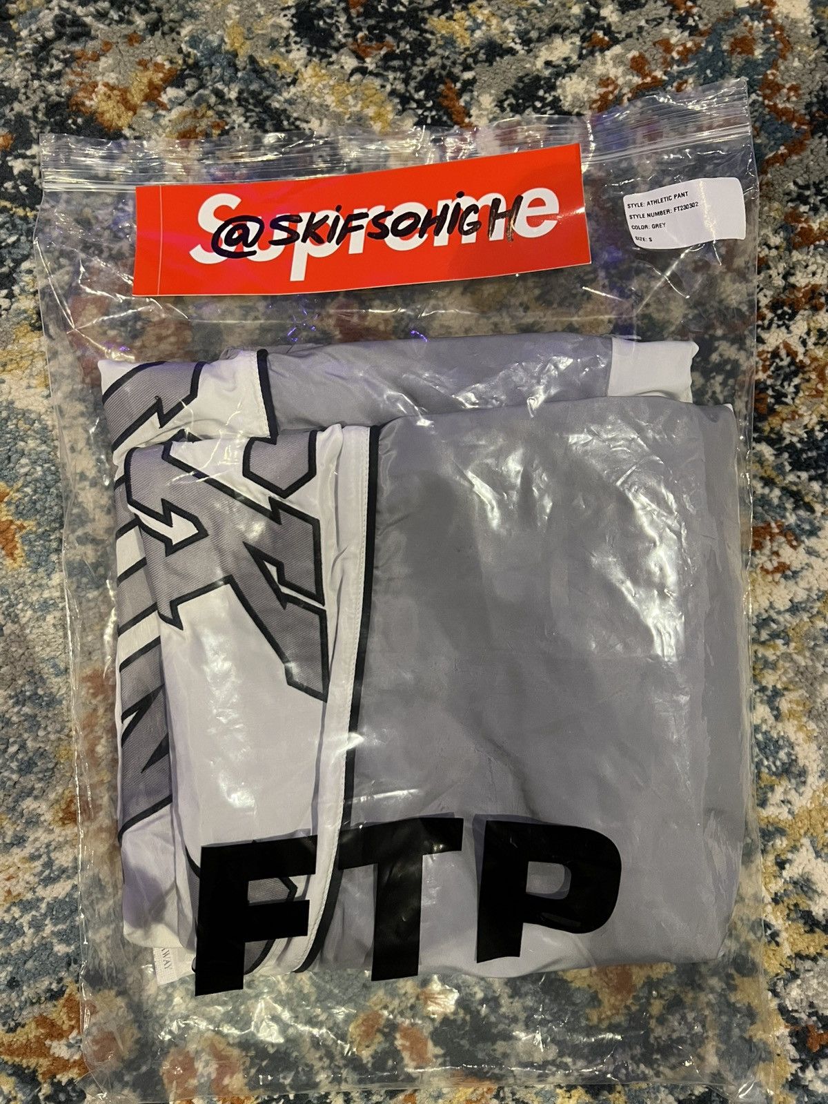 Fuck The Population SPELL OUT TRACK PANT (GRAY) Size S Size US 31 - 1 Thumbnail