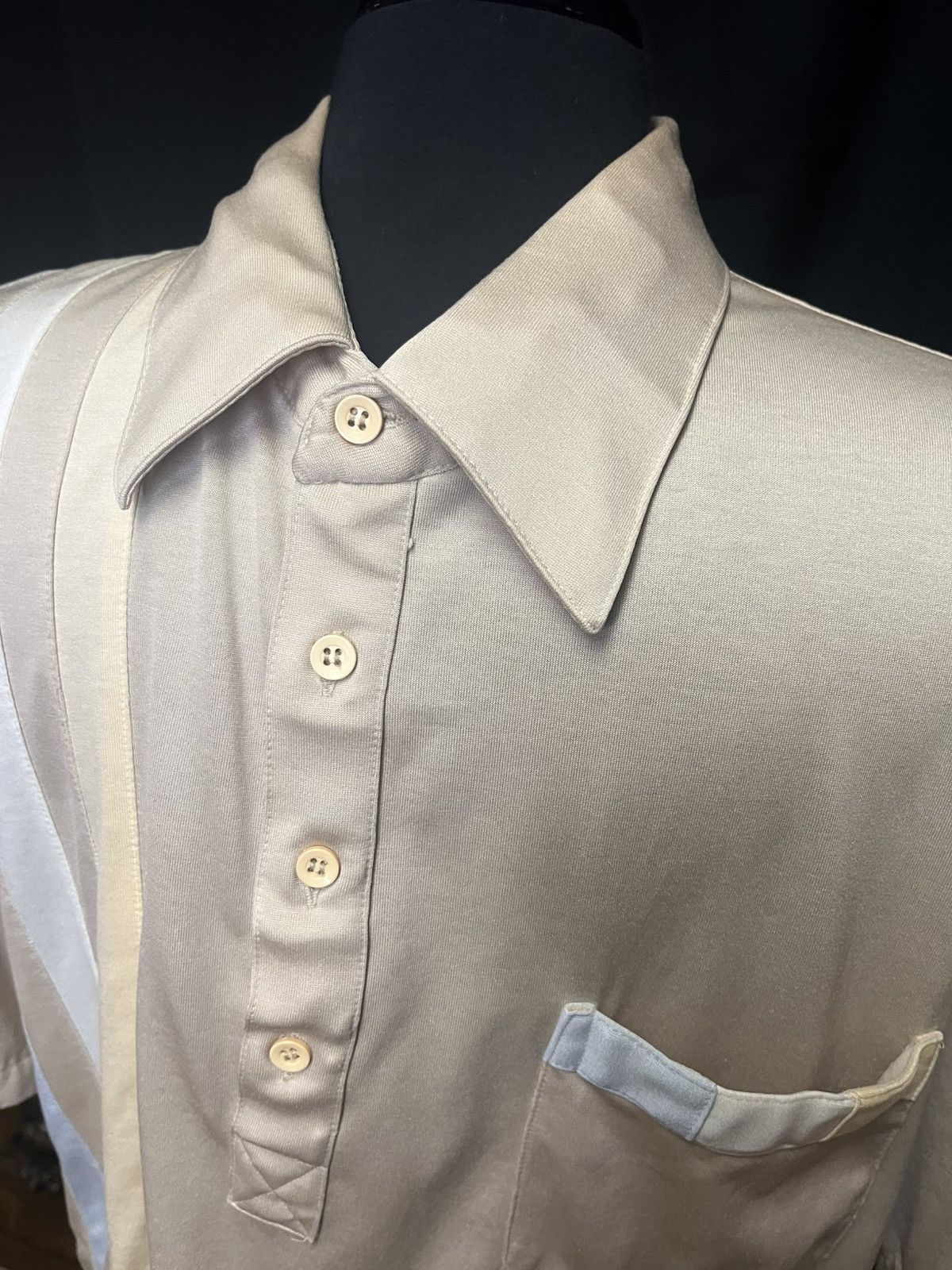 Vintage 1970/1980 Fashion Knitwear poly henley XL polo shirt Size US XL / EU 56 / 4 - 4 Thumbnail