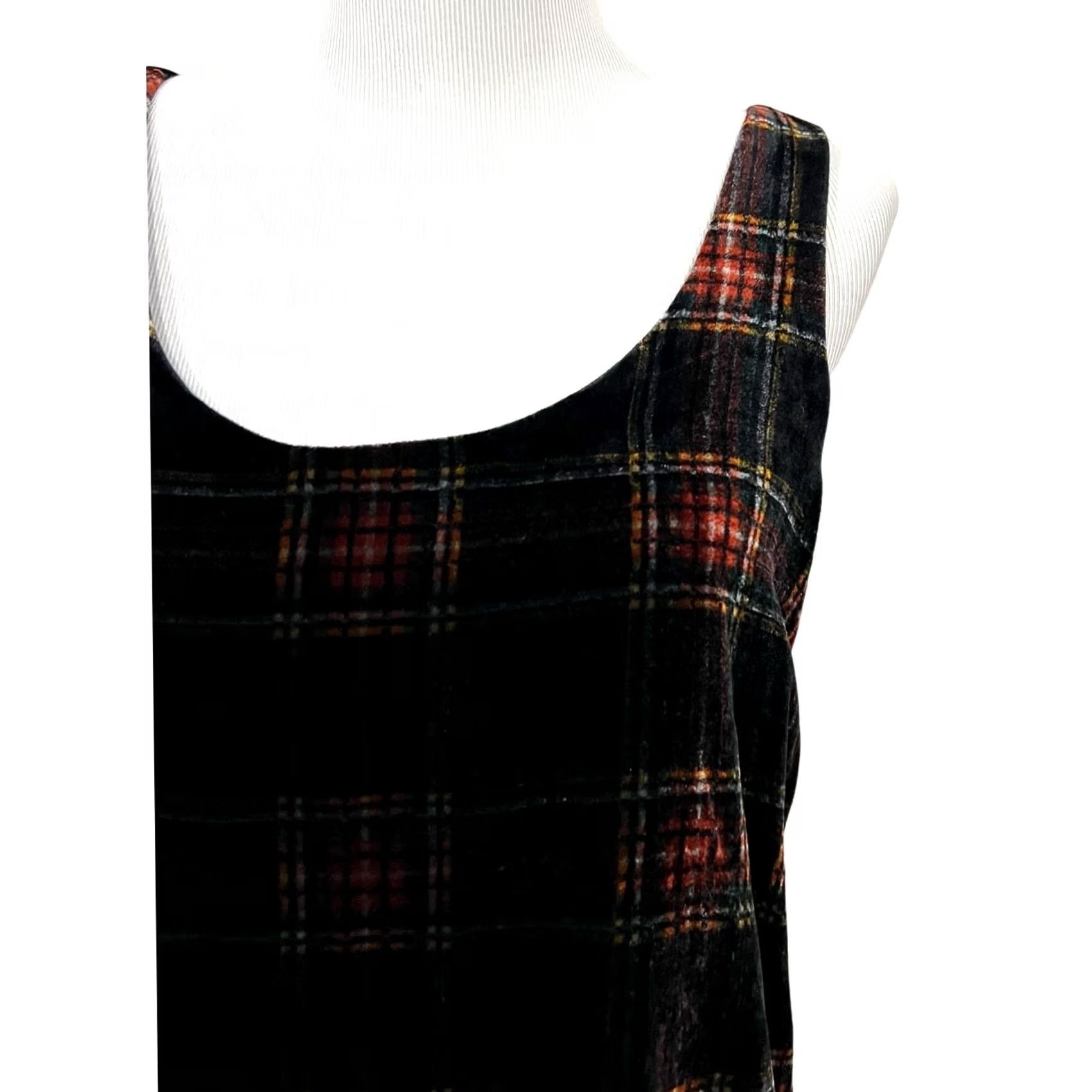 J.Crew J.Crew Black Velvet Plaid Sleeveless Tank Top Blouse Women’s 4 Multicolor Velvet Tartan Plaid Sleeveless Shirt Womens 4 Size S / US 4 / IT 40 - 3 Thumbnail