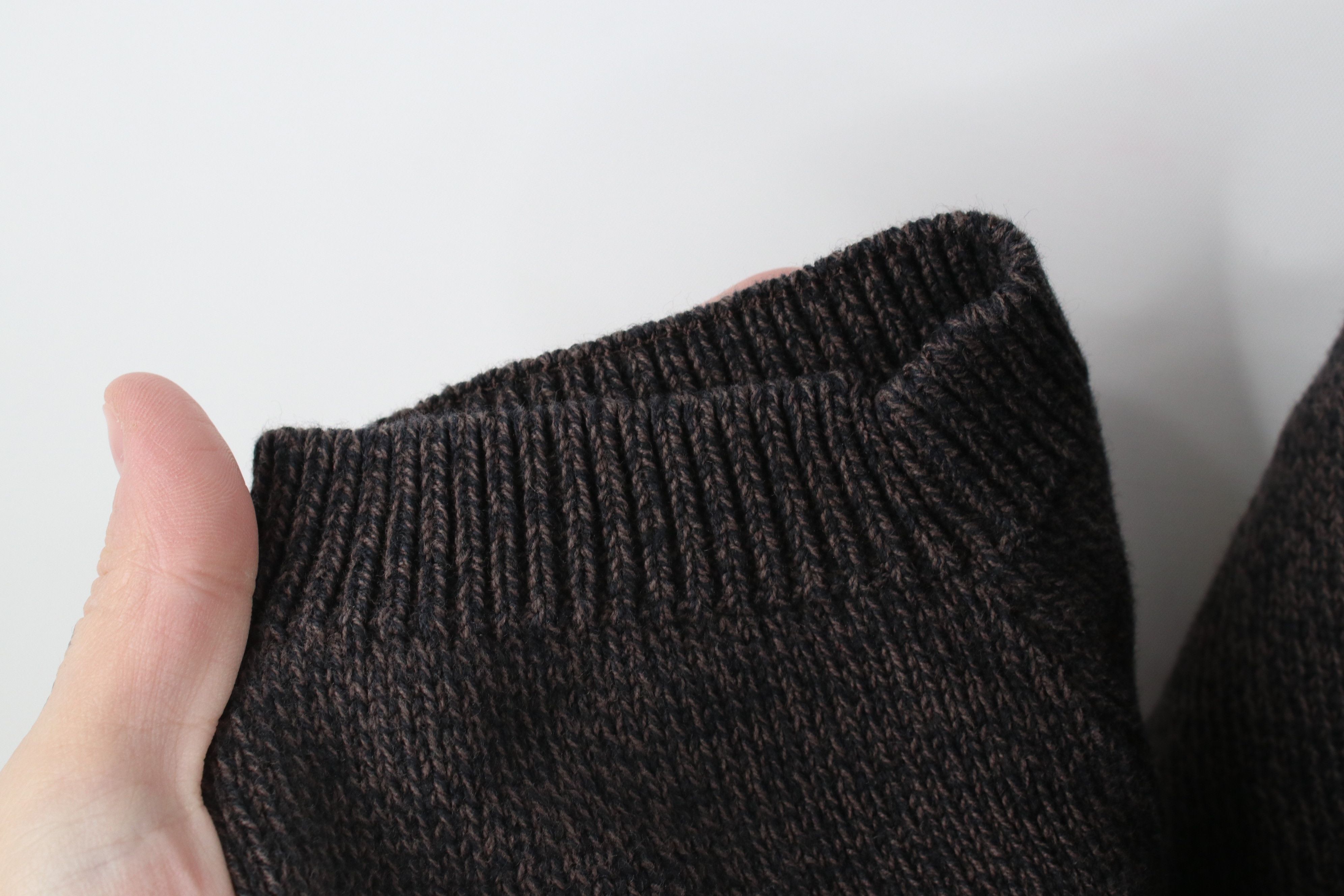 Vintage Vintage 90s Streetwear Cotton Knit Crewneck Sweater Brown Size US XXL / EU 58 / 5 - 4 Thumbnail