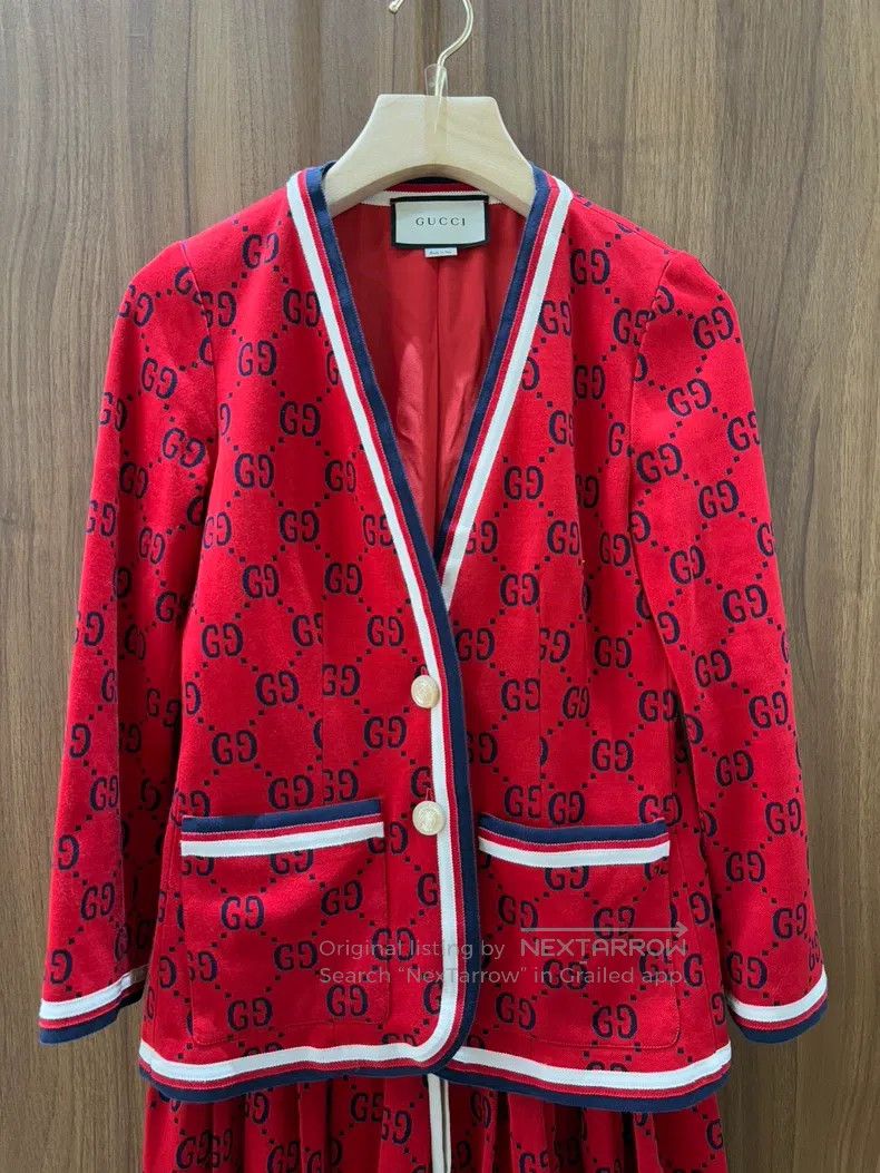 Gucci Gucci Red full print set Size 38R - 3 Thumbnail