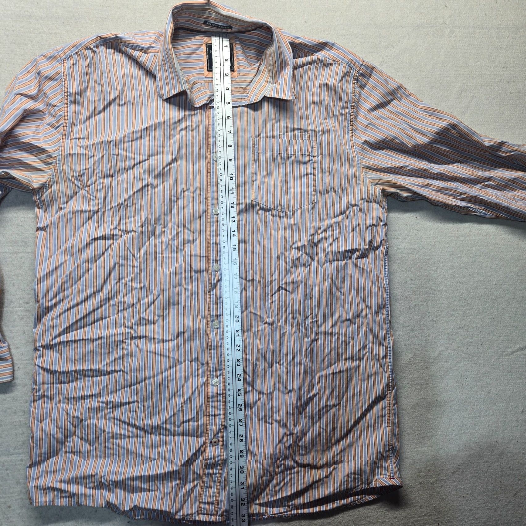 Hudson North Hudson Shirt Striped Long Sleeve Button Up Mens XLT Tall Multicolor 80s/90s Size US XL / EU 56 / 4 - 6 Thumbnail