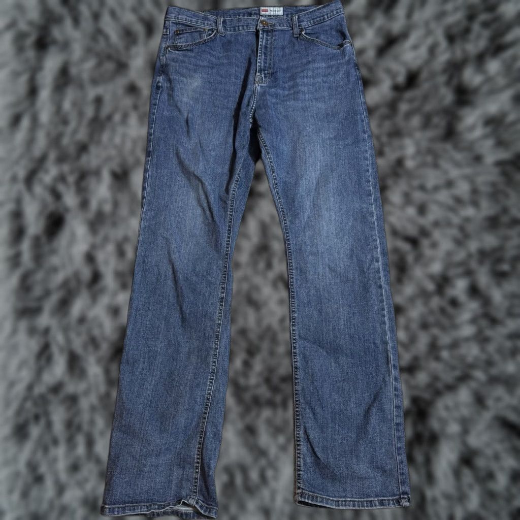 Wrangler Wrangler Jeans Mens 36x34 Relaxed Boot Western Cowboy Casual Streetwear Jeans Mens 36x34 Blue Denim 5-Pocket Bootcut Mens Size US 36 / EU 52 - 1 Thumbnail