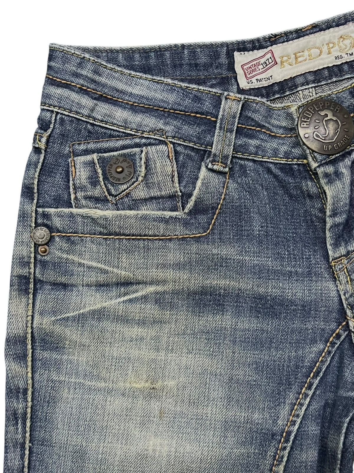 Japanese Brand Bootcut Vintage Red Pepper Up Grade - Faded,Distressed Denim Size US 28 / EU 44 - 5 Thumbnail